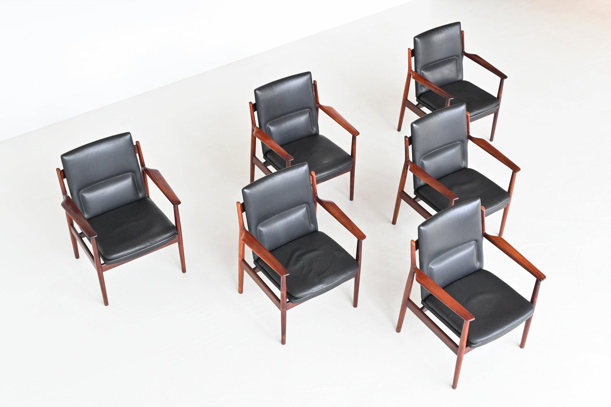 Arne Vodder Model 432 Armchairs Rosewood Sibast Furniture Denmark 1960 5