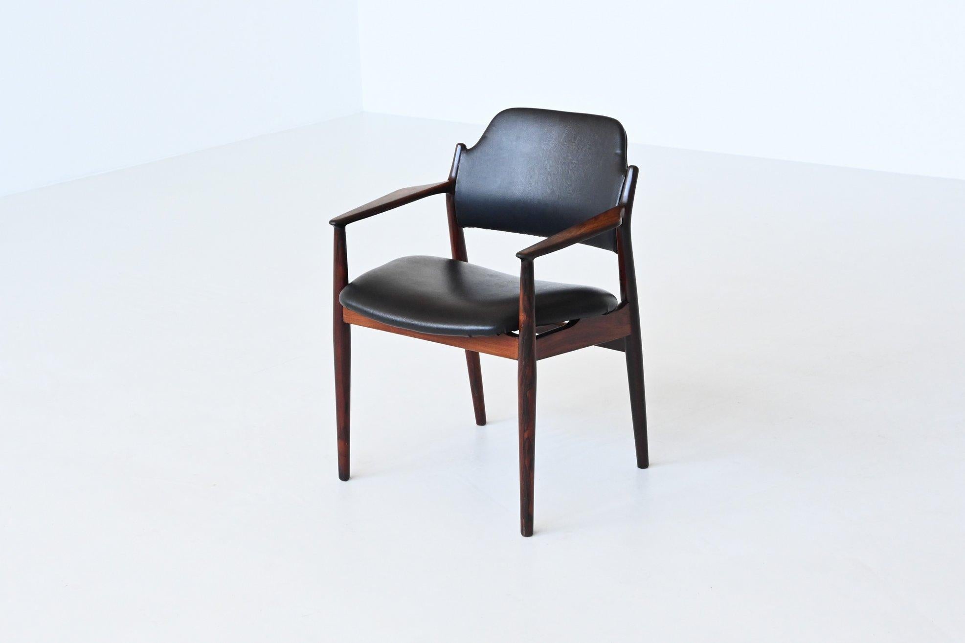 Arne Vodder Model 62A Rosewood Armchairs Sibast Mobler, Denmark, 1960 6