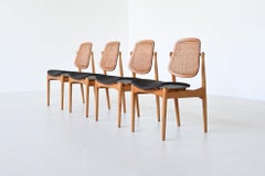 Chaises de salle à manger Arne Vodder modèle FD-184 France & Daverkosen Danemark 1957