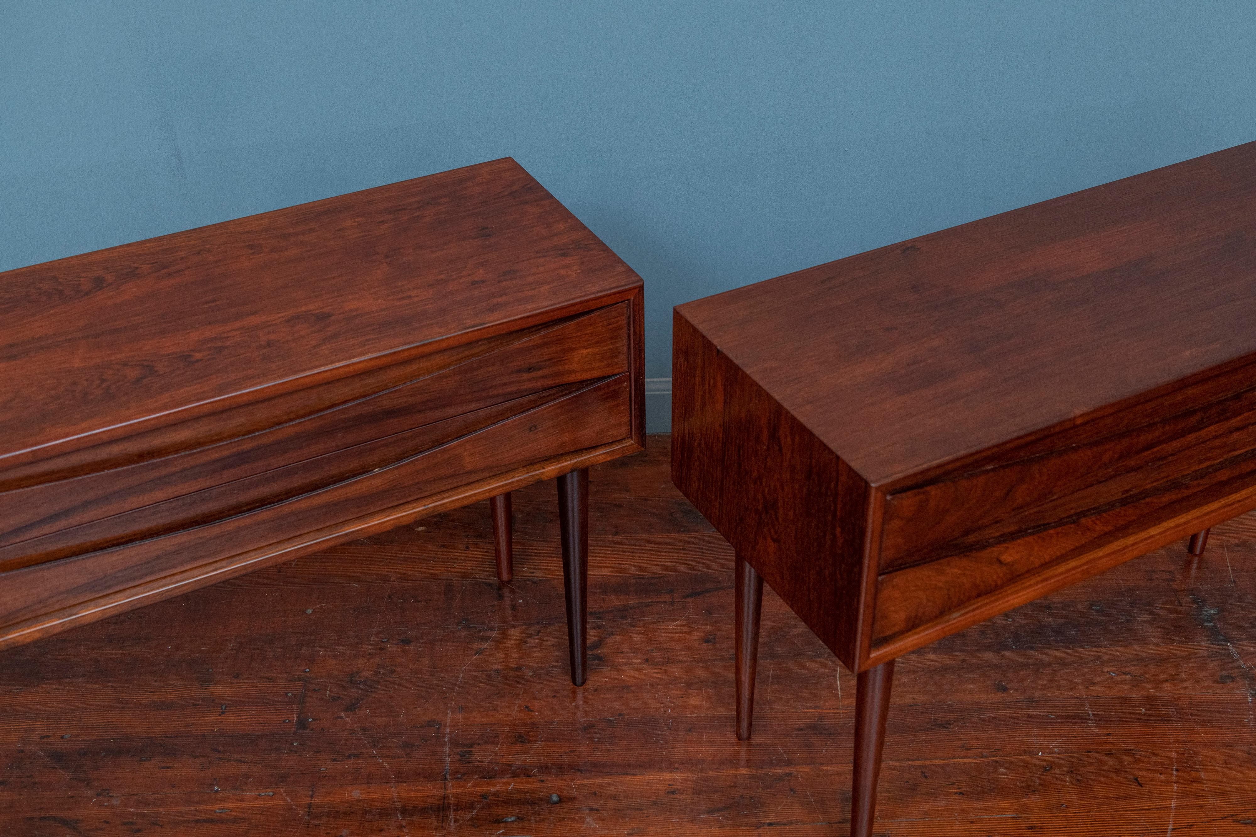 Niels Clausen Nightstands for N.C. Mobler, Denmark In Good Condition For Sale In San Francisco, CA
