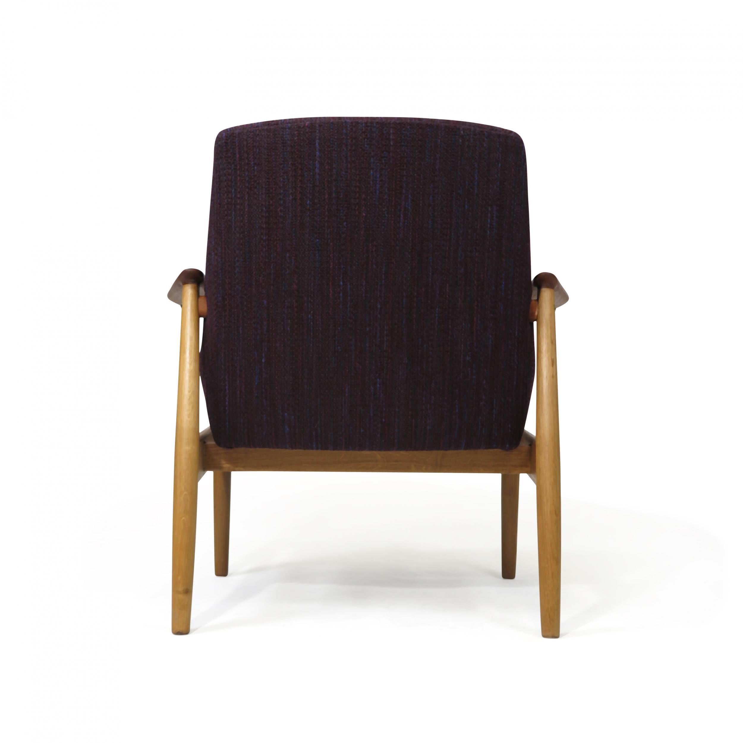 Oiled Arne Vodder Oak and Teak Lounge Chair