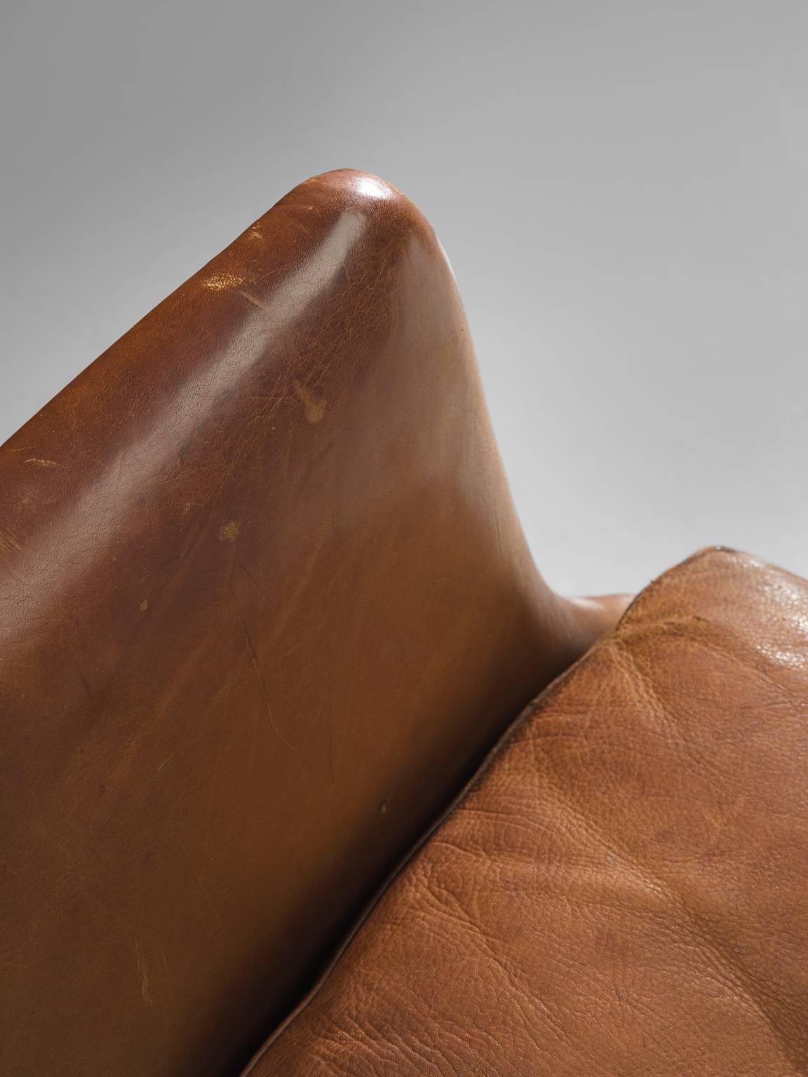 Arne Vodder Original Cognac Leather Settee 3