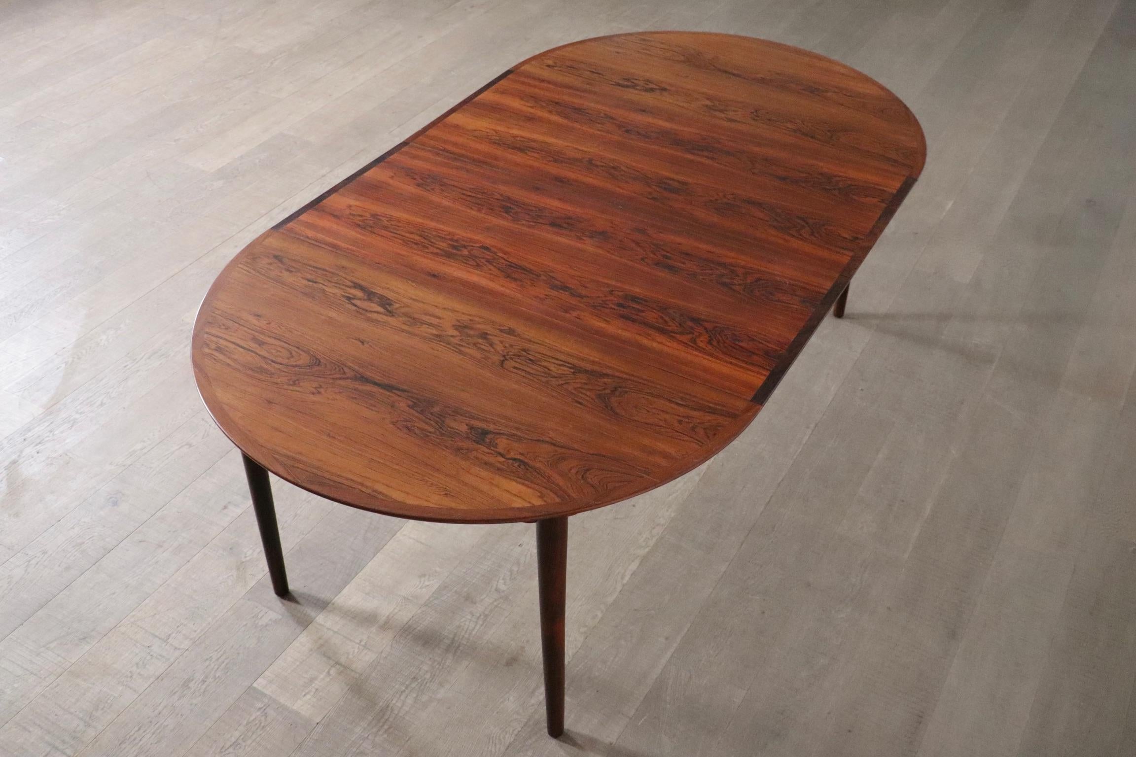 Arne Vodder Oval Rosewood Dining Table For Sibast, 1955 5