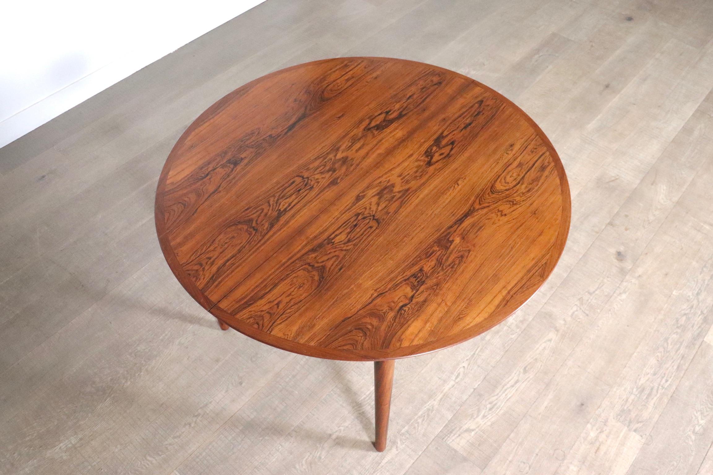 Wood Arne Vodder Oval Rosewood Dining Table For Sibast, 1955
