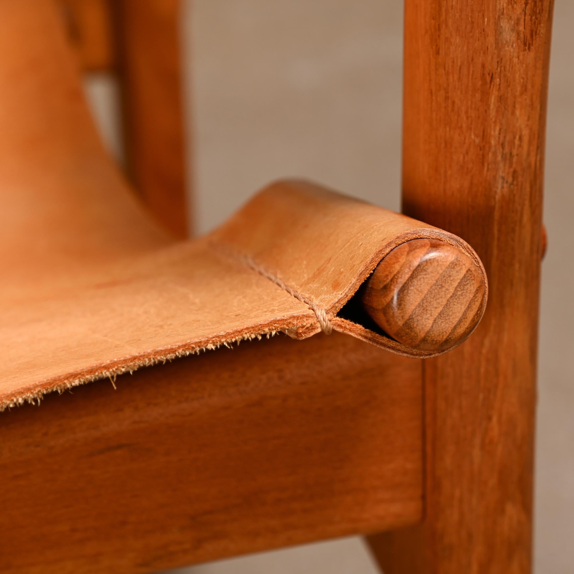 Arne Vodder Pair Lounge Chairs in Teak and Saddle Leather for Kircodan, Denmark 5