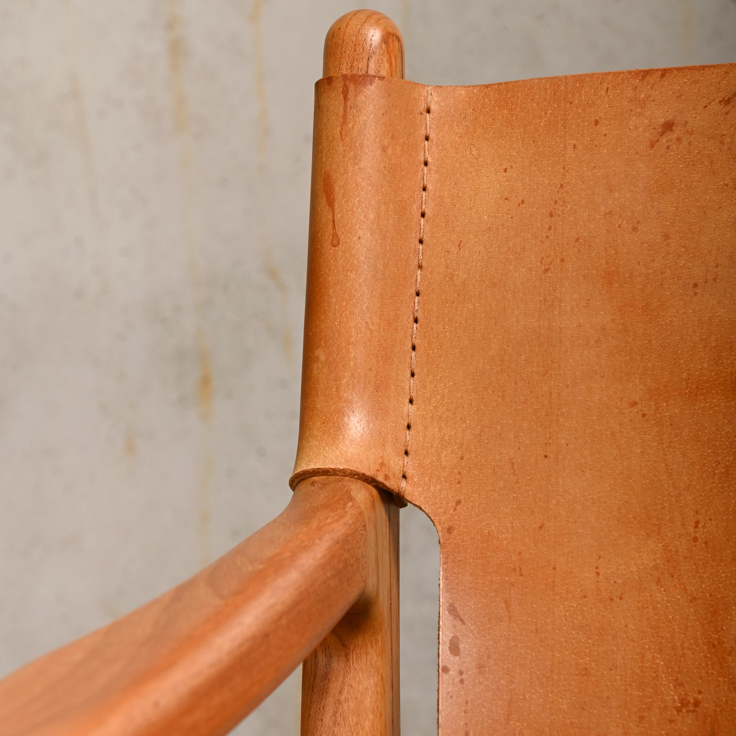 Arne Vodder Pair Lounge Chairs in Teak and Saddle Leather for Kircodan, Denmark 6