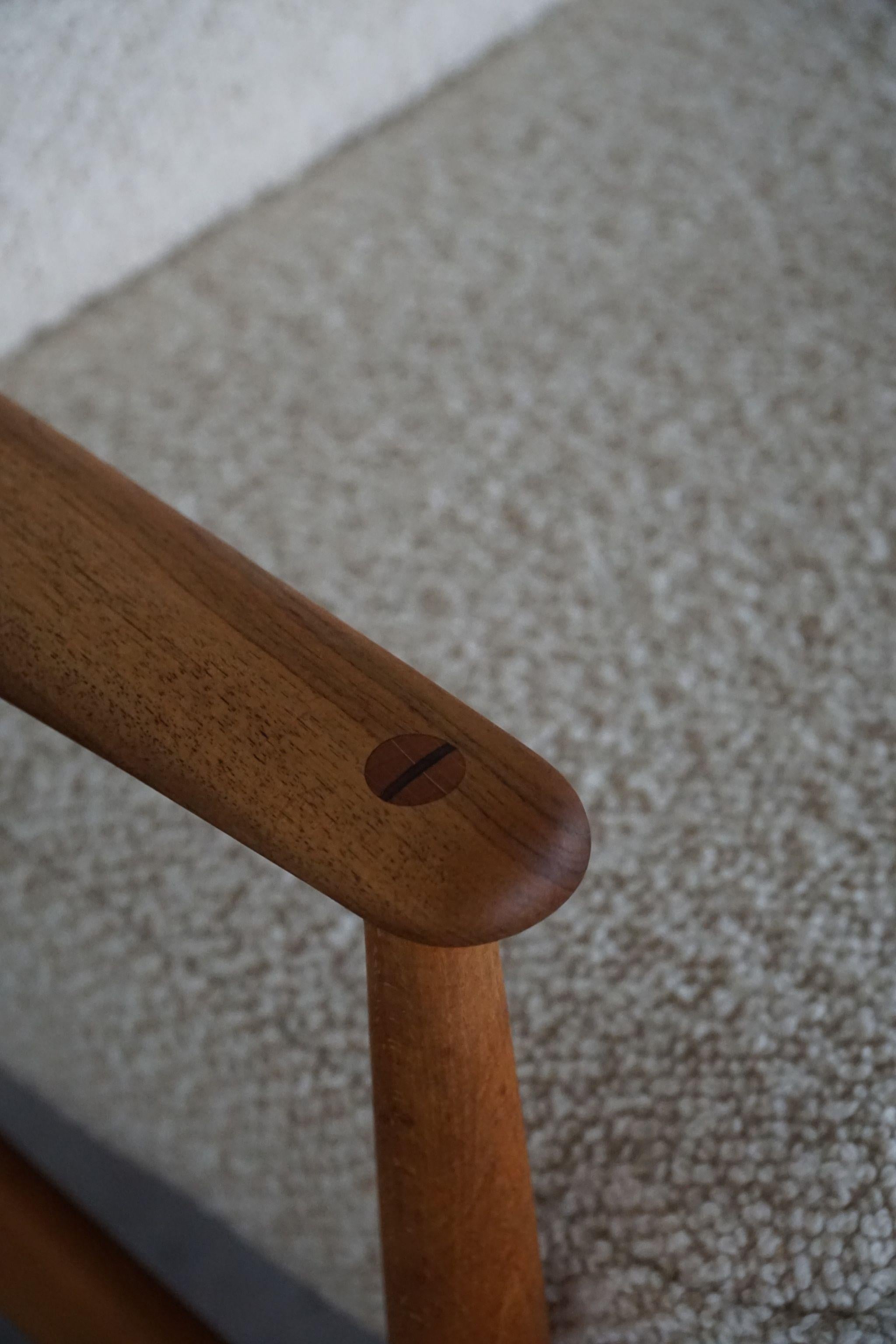 Arne Vodder, Pair of Lounge Chairs, Model FD 161, Reupholstered in Bouclé, 1950s 3