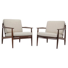 Arne Vodder Pair of Teak Lounge Chairs by Glostrup, Denmark 1960s