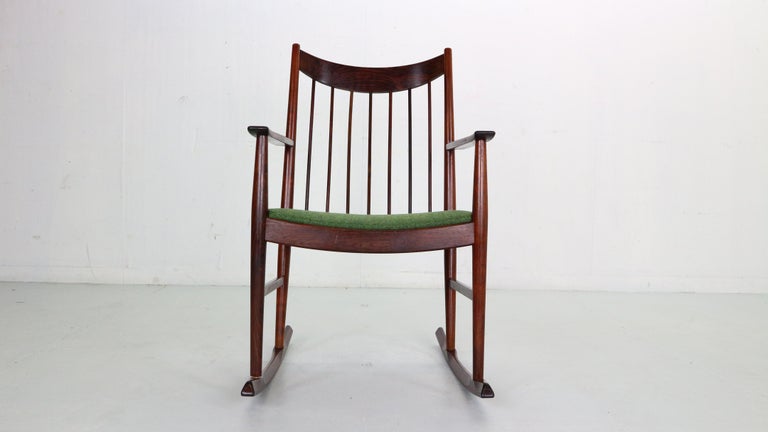Scandinavian Modern Arne Vodder Rocking Chair for Sibast, 1960s, Denmark For Sale
