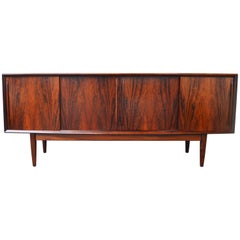 Arne Vodder Rosewood Buffet with Teak Interior and Finger Jointed Drawers