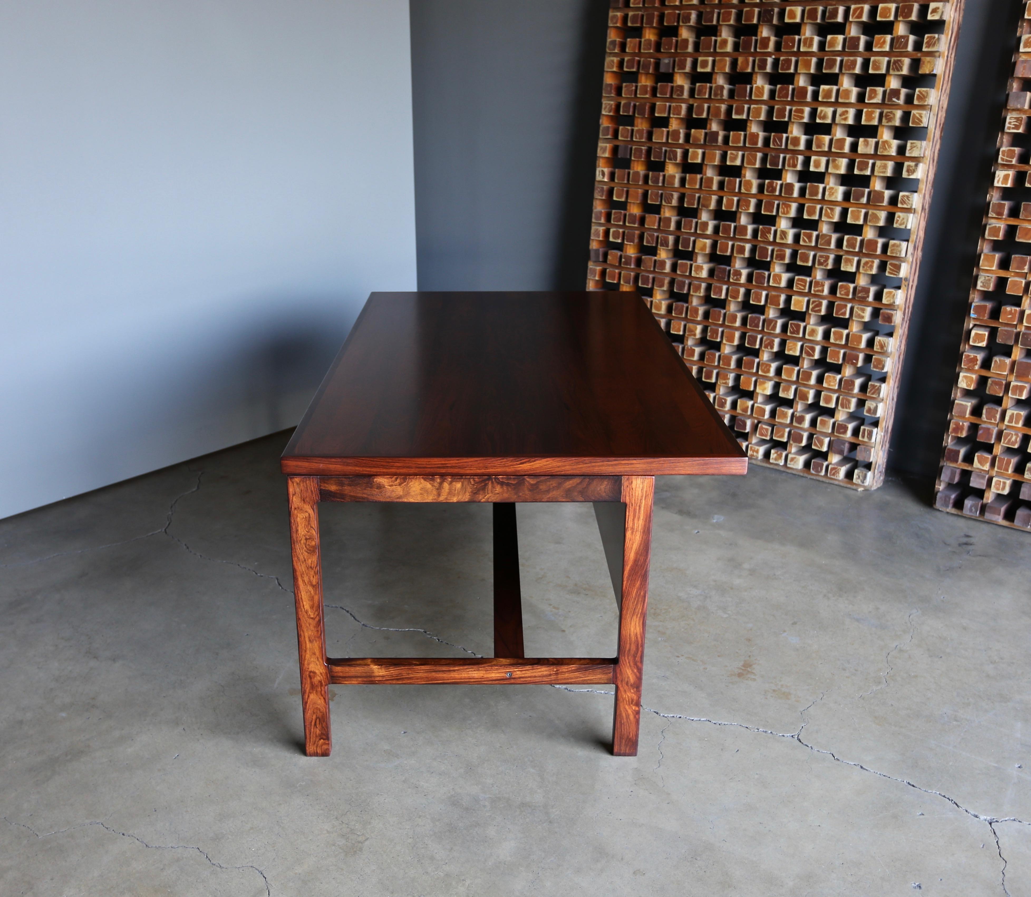 Arne Vodder Rosewood Desk for H.P. Hansen, circa 1960 2