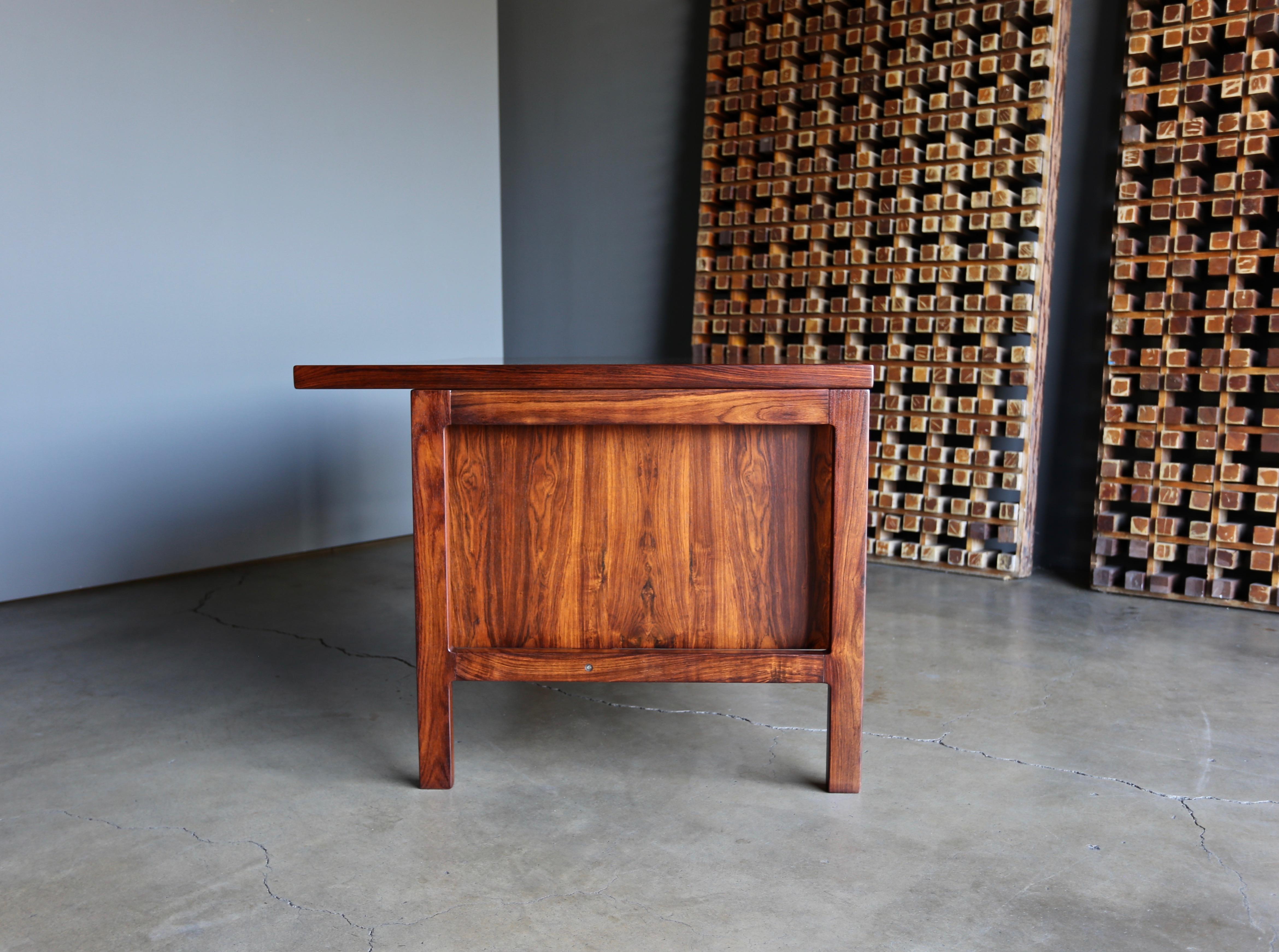 20th Century Arne Vodder Rosewood Desk for H.P. Hansen, circa 1960