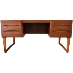 Arne Vodder Rosewood Executive Desk, 1960s, Denmark