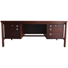 Arne Vodder Rosewood Executive Desk for H.P. Hansen