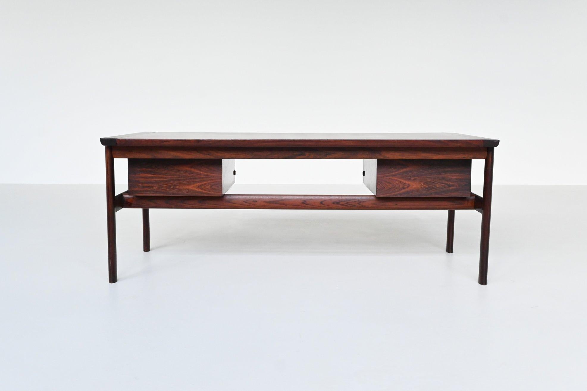 Arne Vodder rosewood executive desk in rosewood Sibast Denmark 1960 4