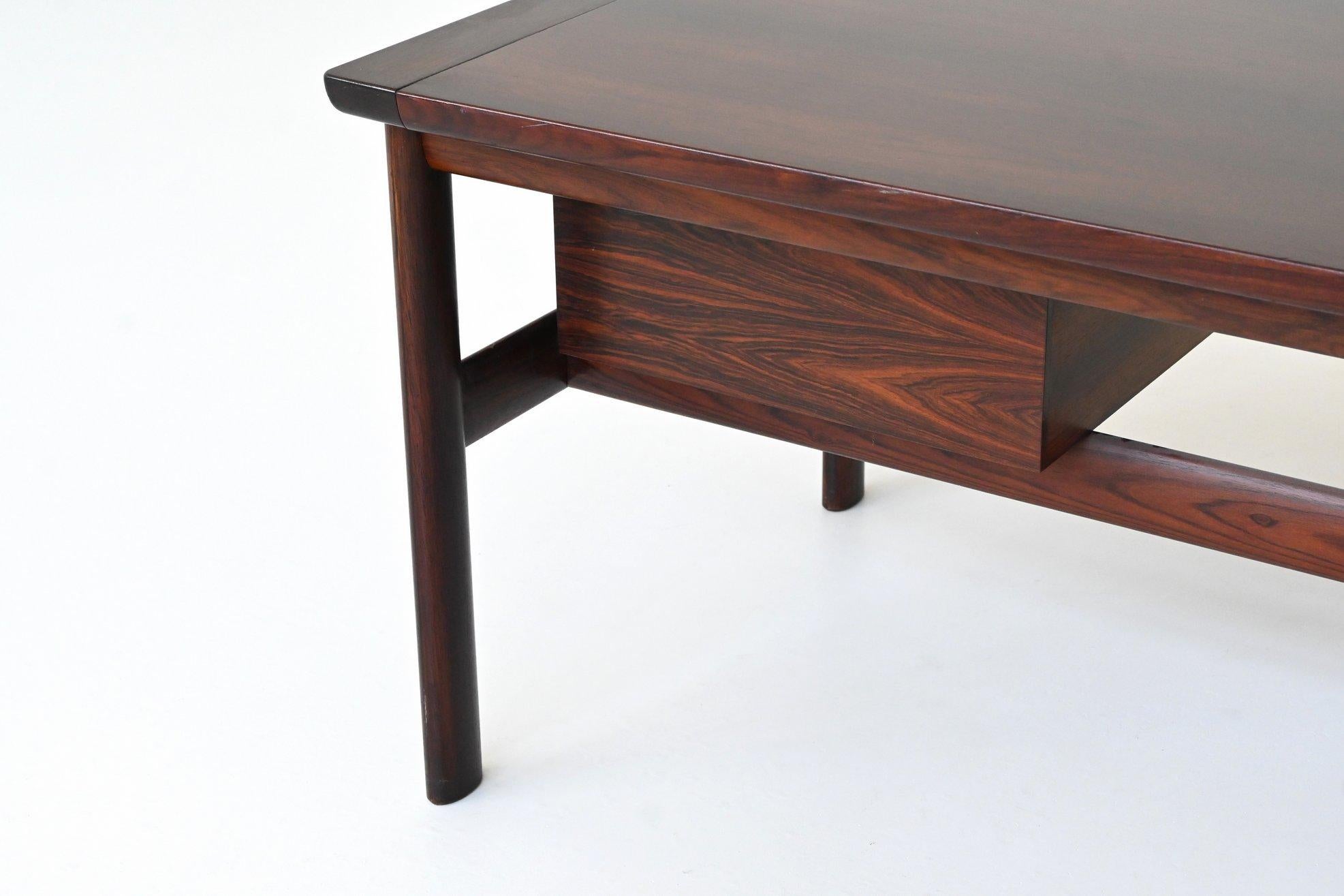 Arne Vodder rosewood executive desk in rosewood Sibast Denmark 1960 6