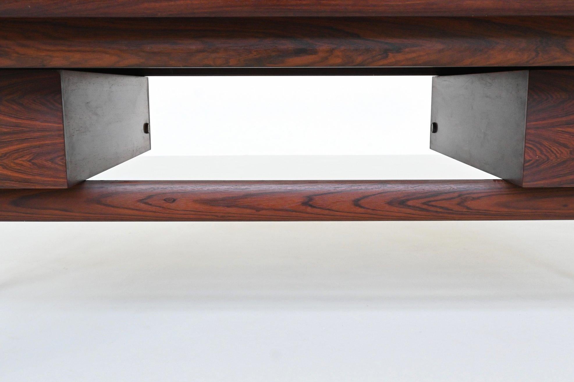 Arne Vodder rosewood executive desk in rosewood Sibast Denmark 1960 7
