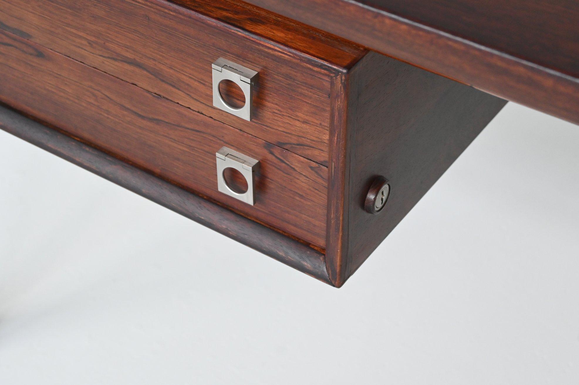 Arne Vodder rosewood executive desk in rosewood Sibast Denmark 1960 1