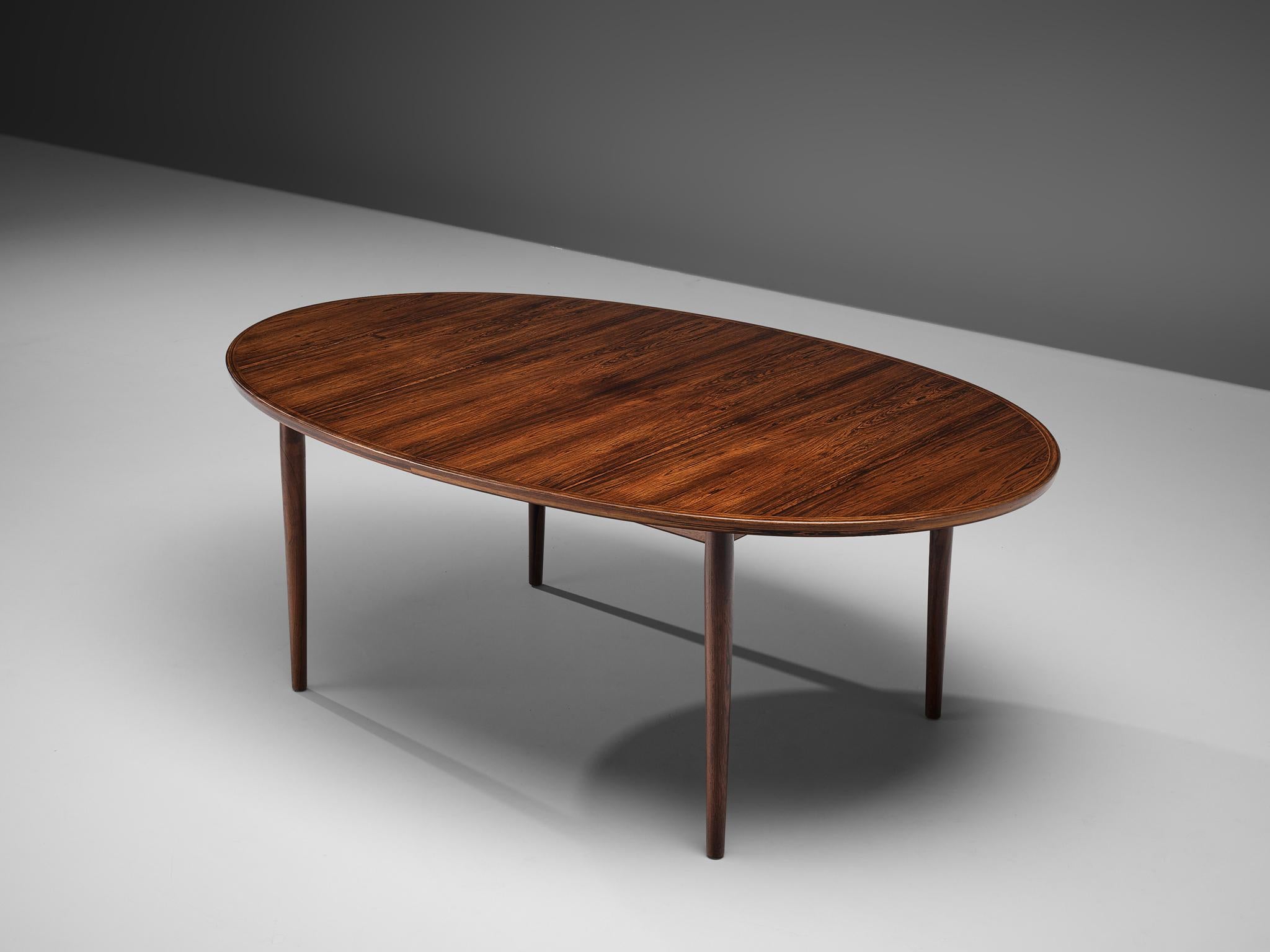 Arne Vodder Rosewood Extendable Dining Table in Rosewood 2