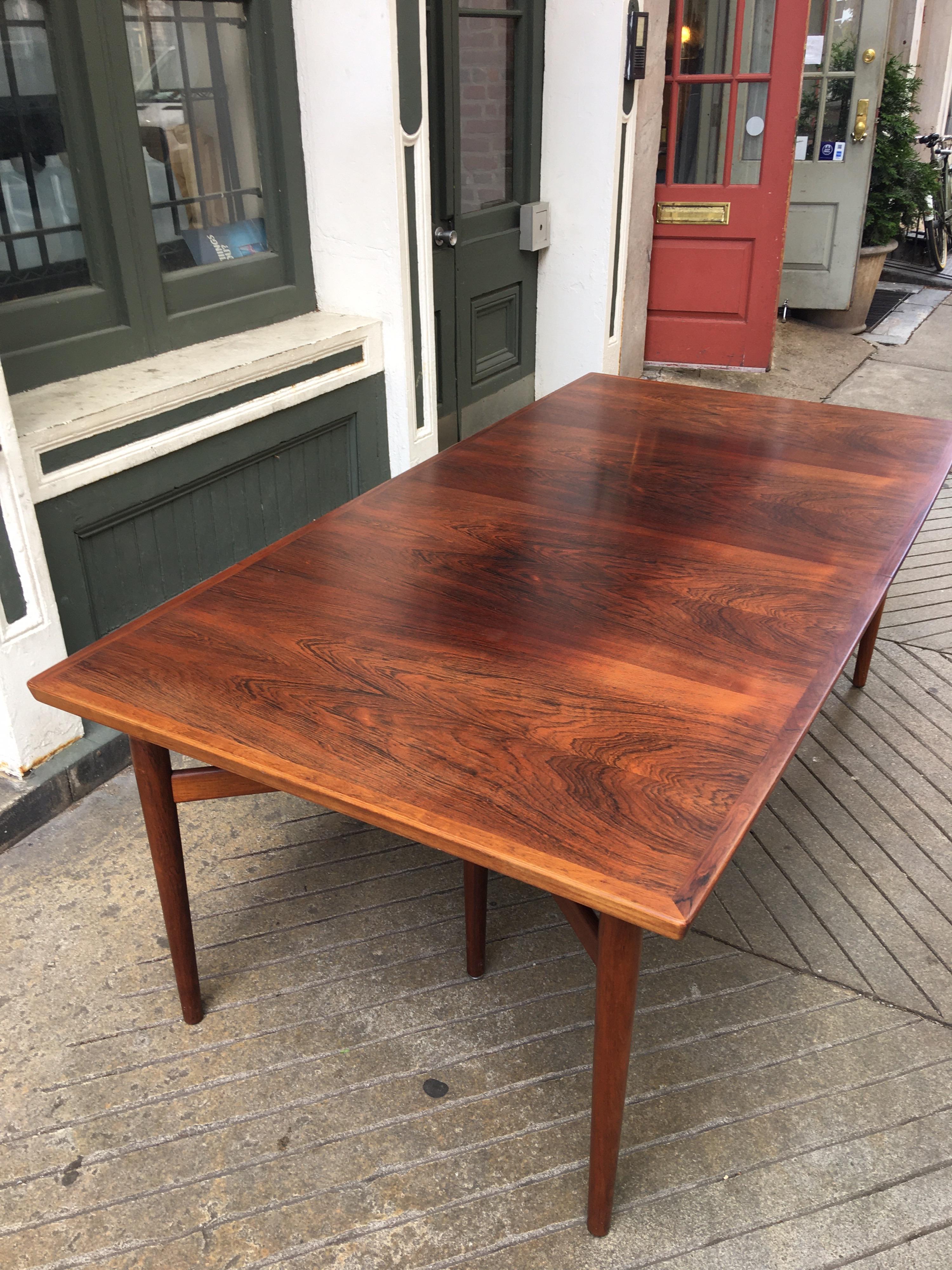 Mid-20th Century Arne Vodder Rosewood Extension Dining Table