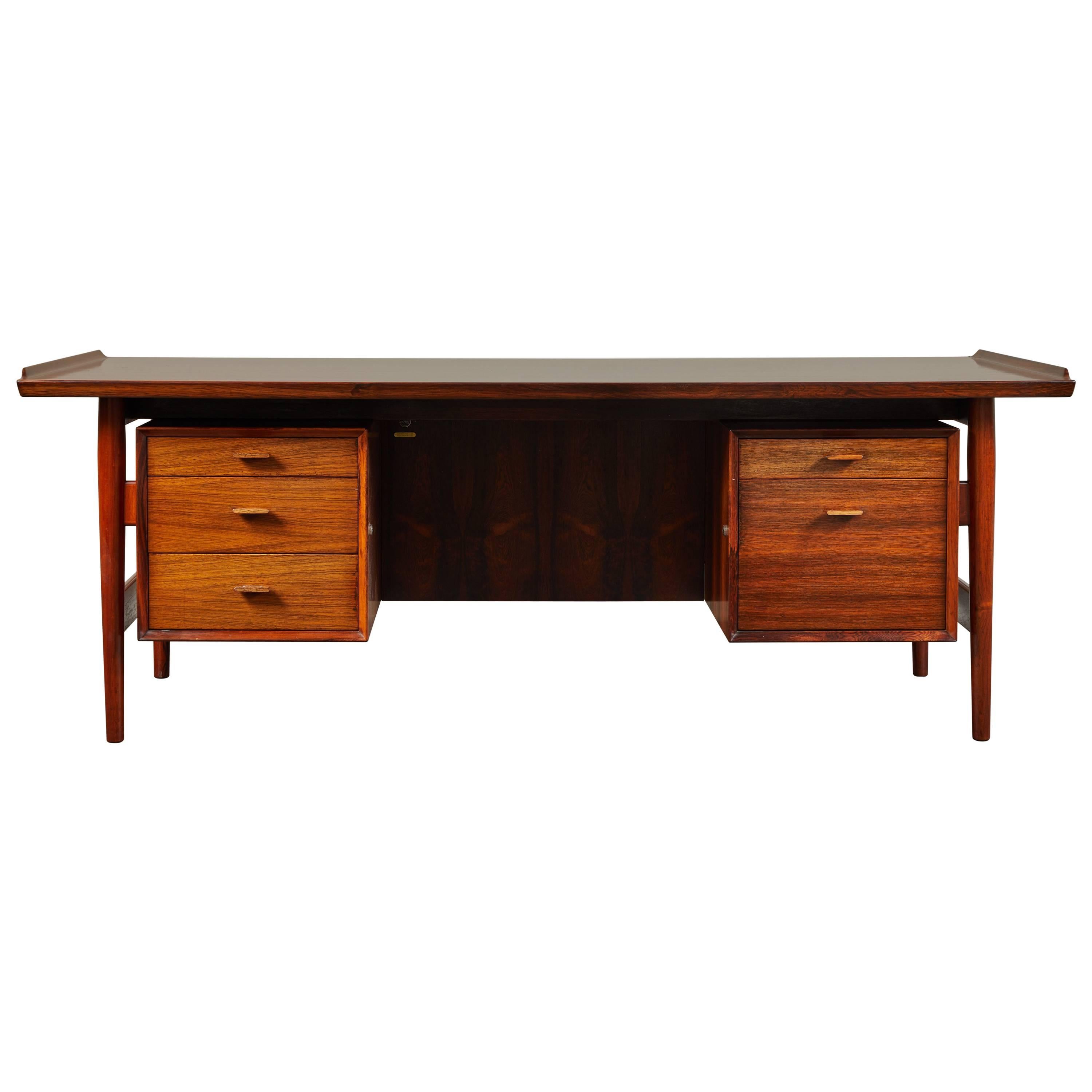Arne Vodder Rosewood Extra Large Midcentury Danish Desk