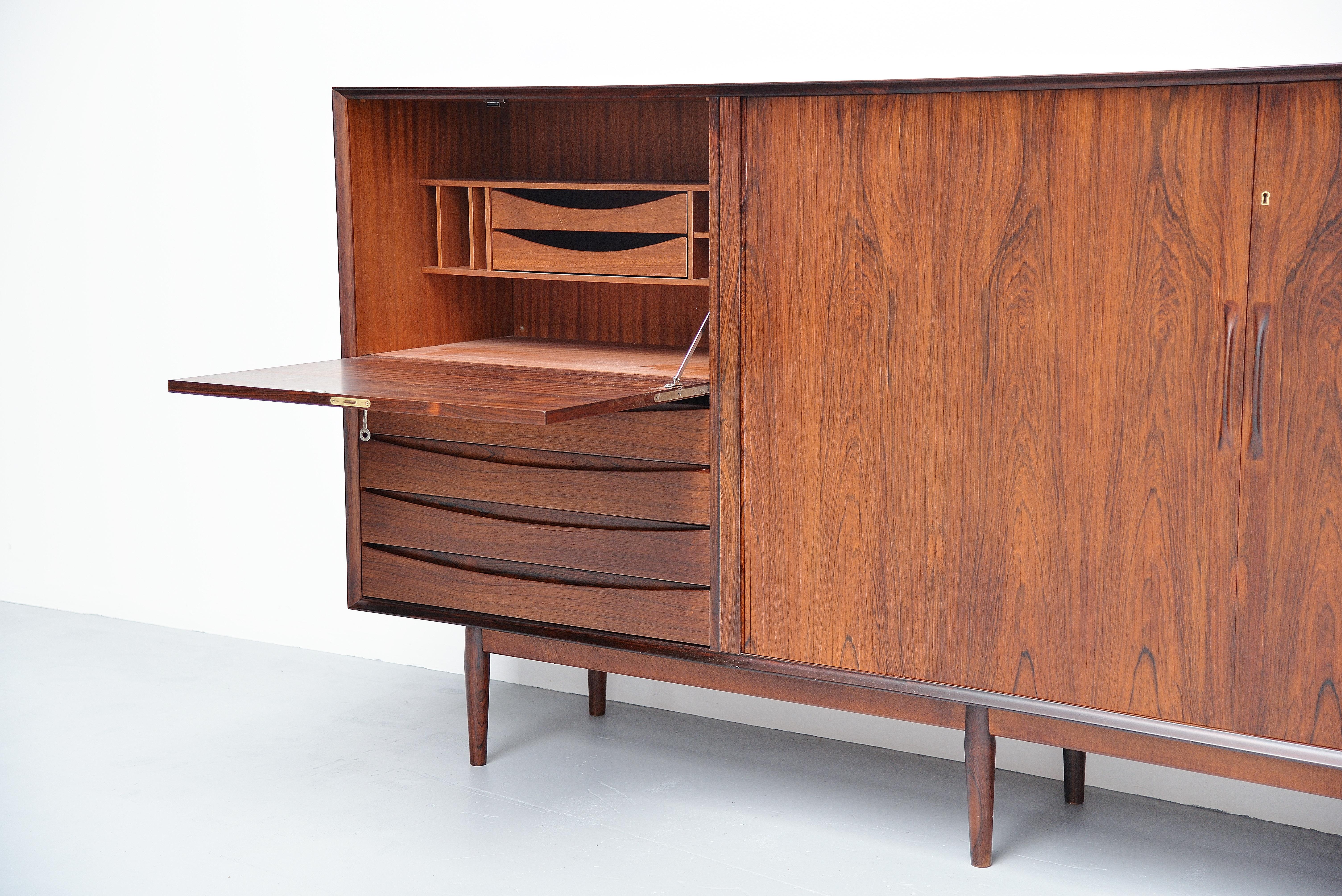 Mid-20th Century Arne Vodder Rosewood Hig Sideboard Sibast Mobler Denmark 1960