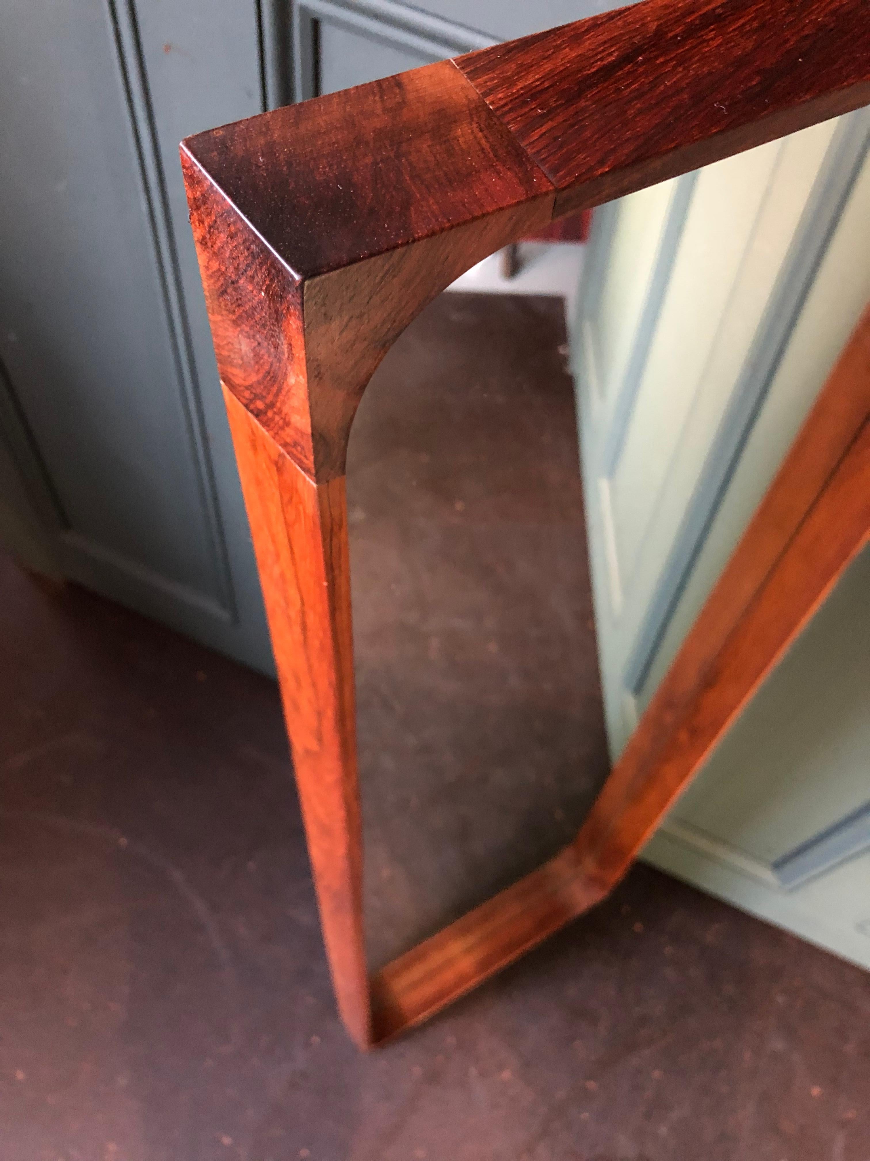 Arne Vodder Rosewood Mirror  In Good Condition In London, GB