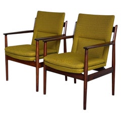 Arne Vodder Rosewood Set of 2 Model 341 Lounge Chairs Sibast Denmark MCM 1960s