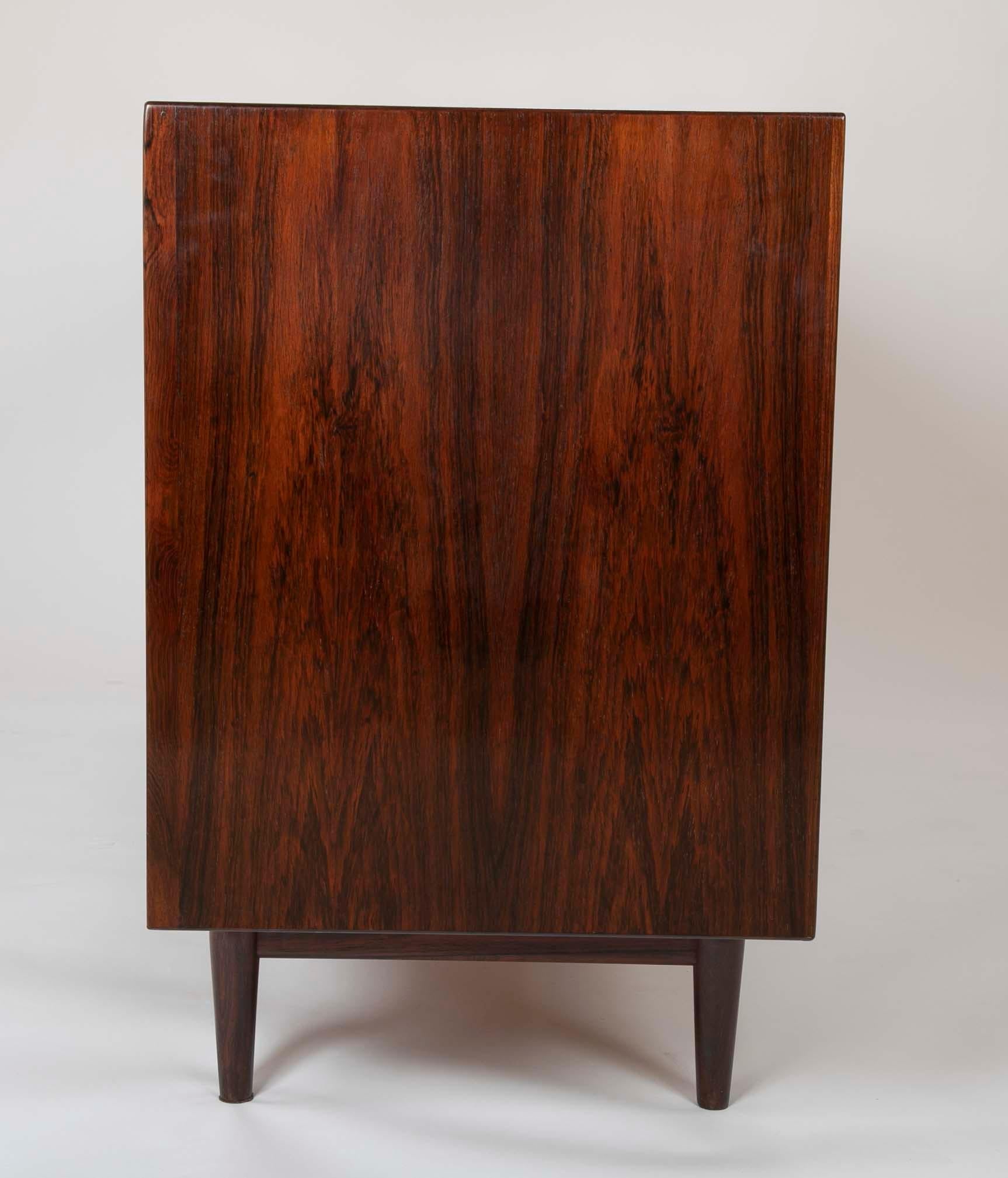 Arne Vodder Rosewood Sideboard with Repeating Elliptical Drawer Design 7