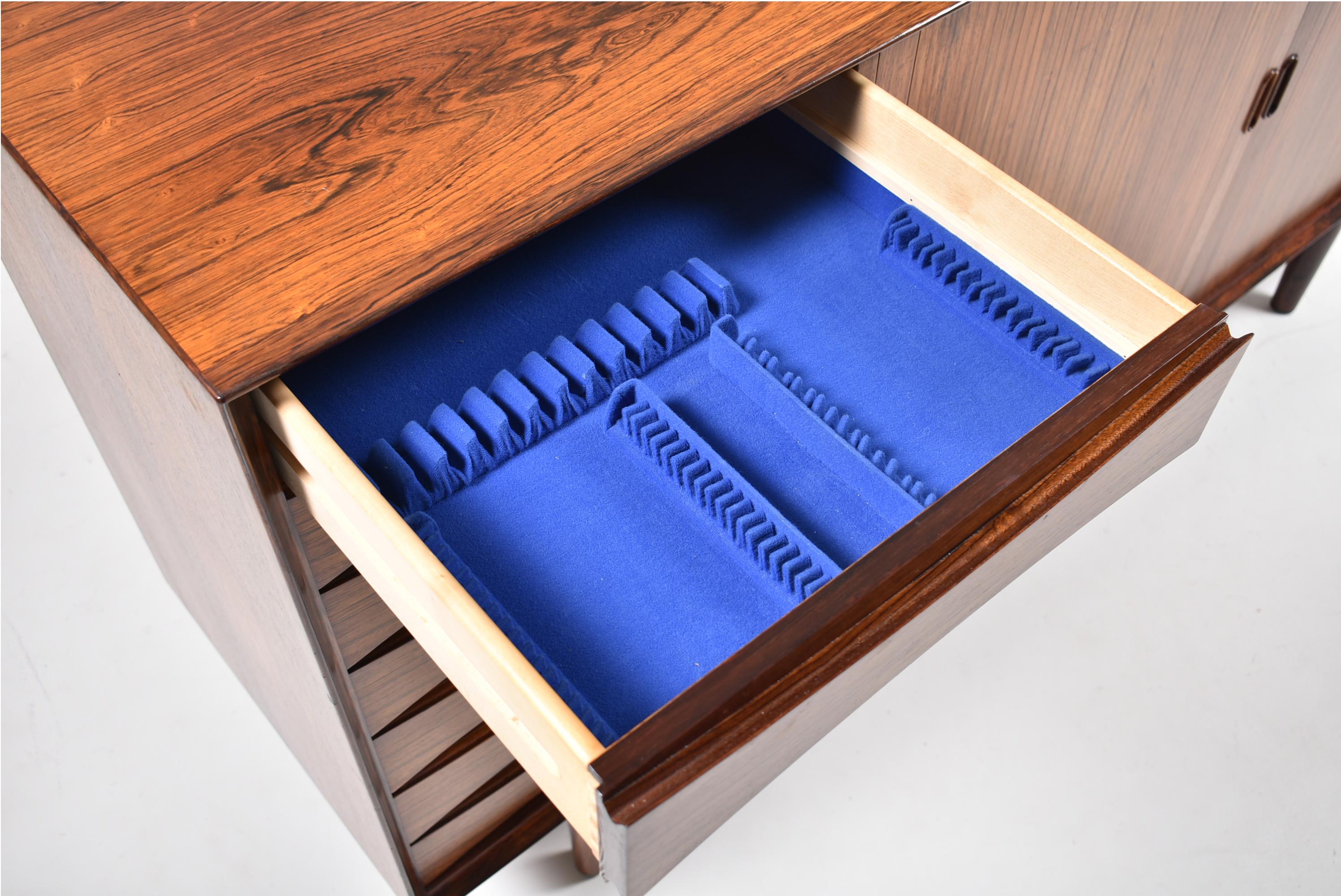 Arne Vodder Rosewood Tambour Doors Sideboard OS 63 for Sibast, Denmark, 1960 12