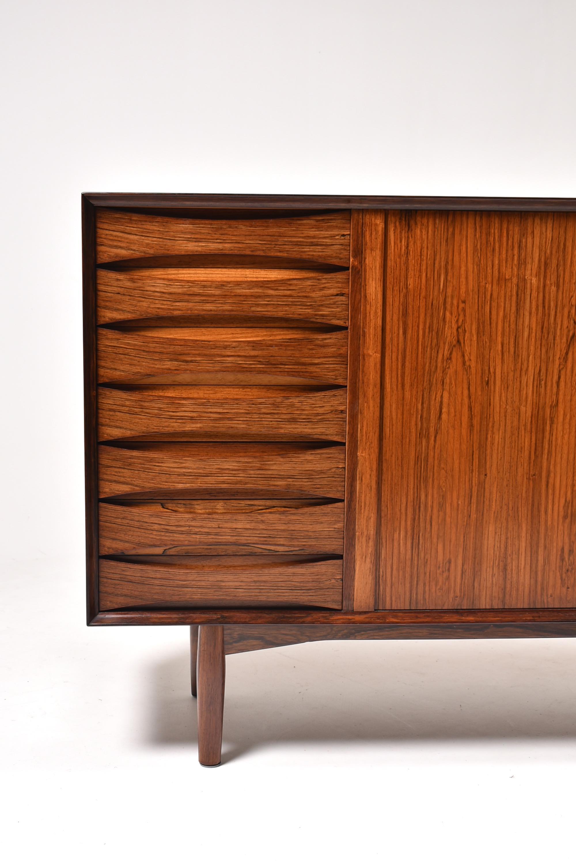 Mid-20th Century Arne Vodder Rosewood Tambour Doors Sideboard OS 63 for Sibast, Denmark, 1960