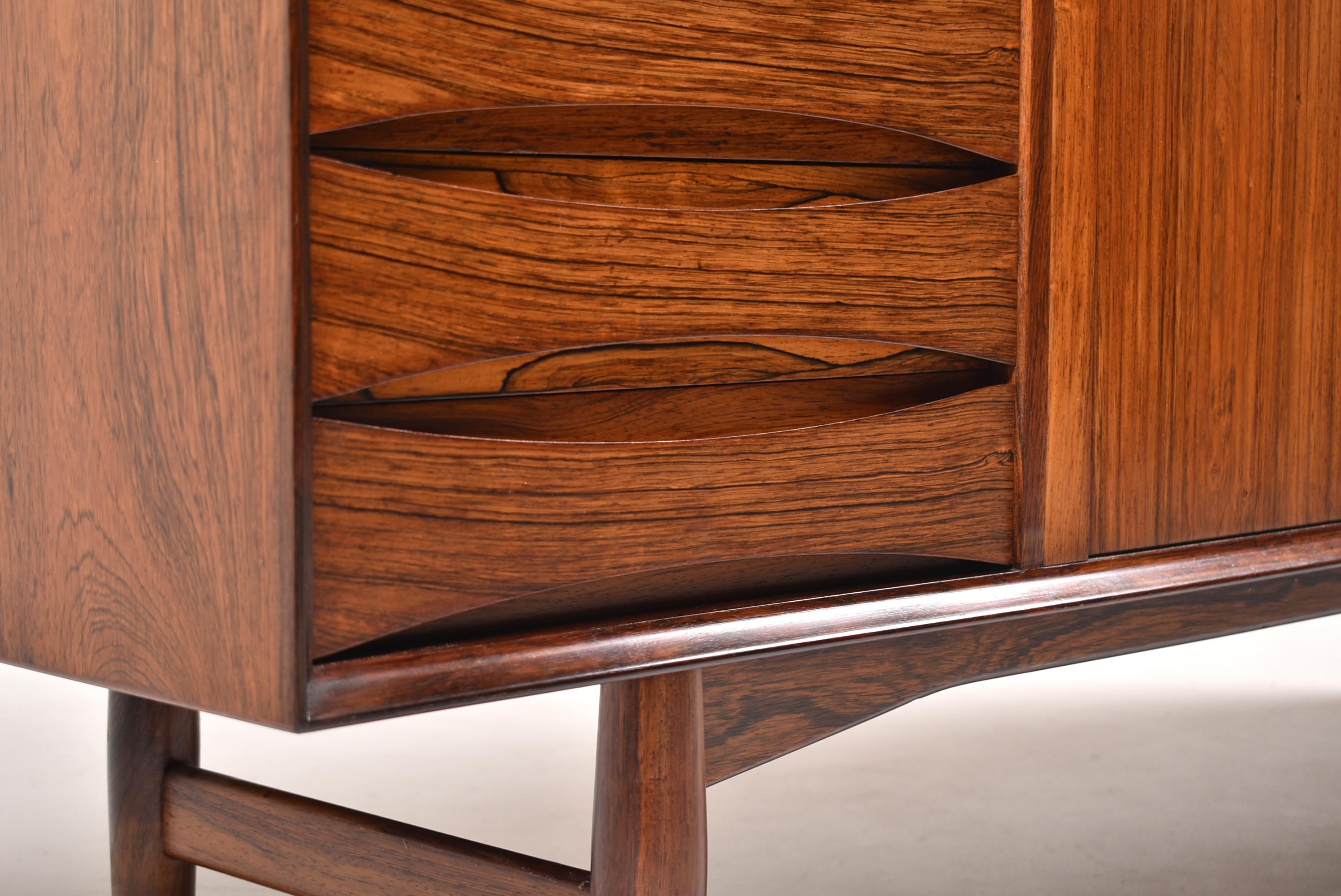 Arne Vodder Rosewood Tambour Doors Sideboard OS 63 for Sibast, Denmark, 1960 2