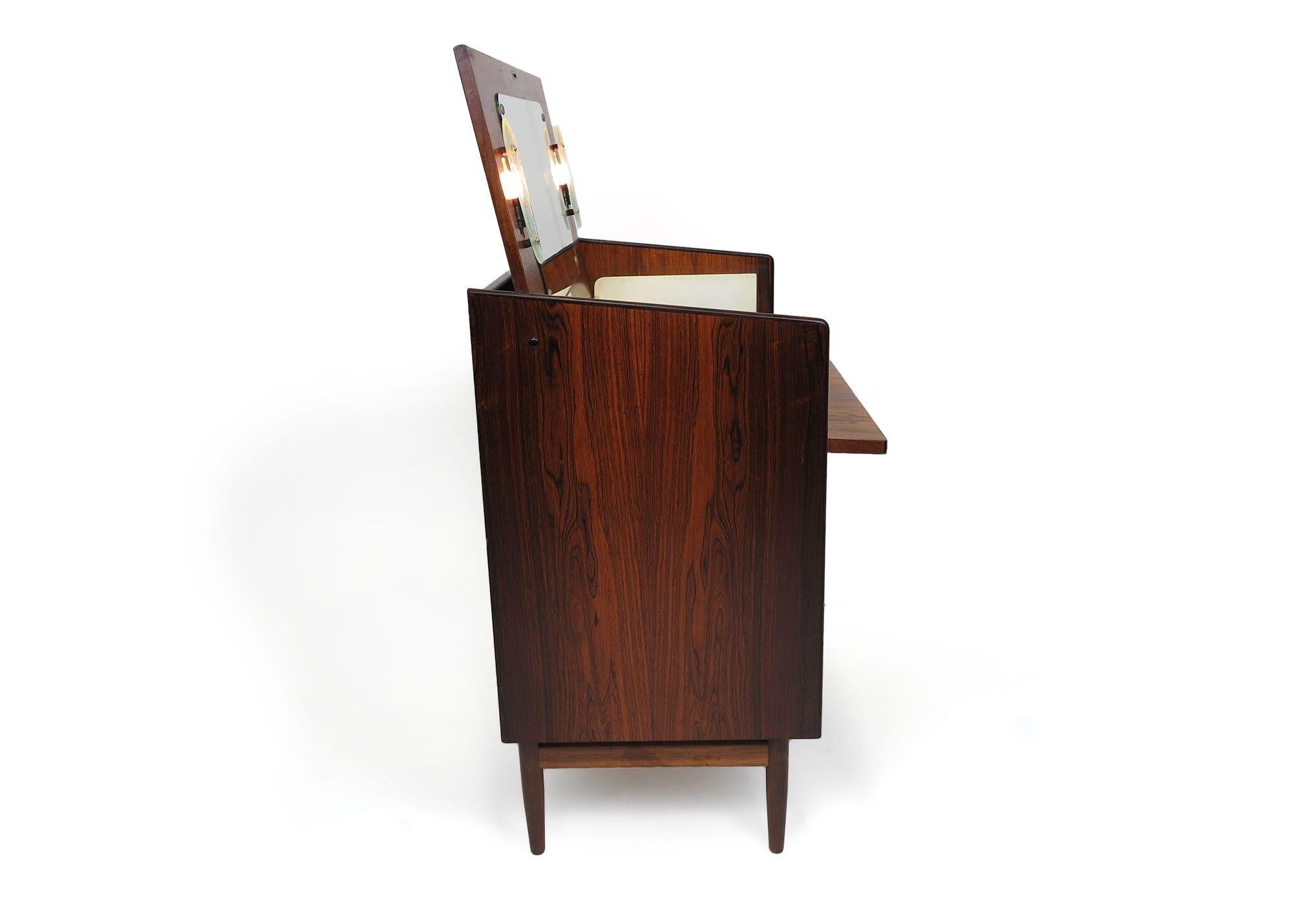20th Century Arne Vodder Rosewood Vanity Dresser For Sale