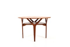 Arne Vodder Round Teak Sofa Table 1960s
