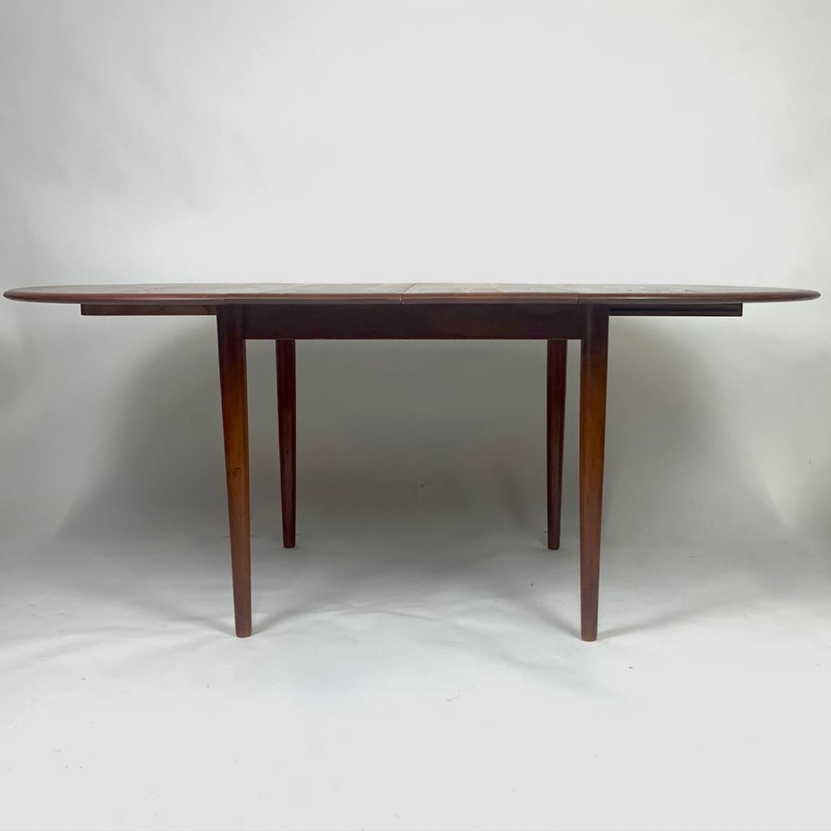 20th Century Arne Vodder Scandinavian Danish Modern Teak Extension Dining Table Round Oval