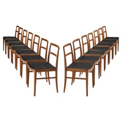 Arne Vodder Set of 14 Dining Chairs Model '430' in Teak