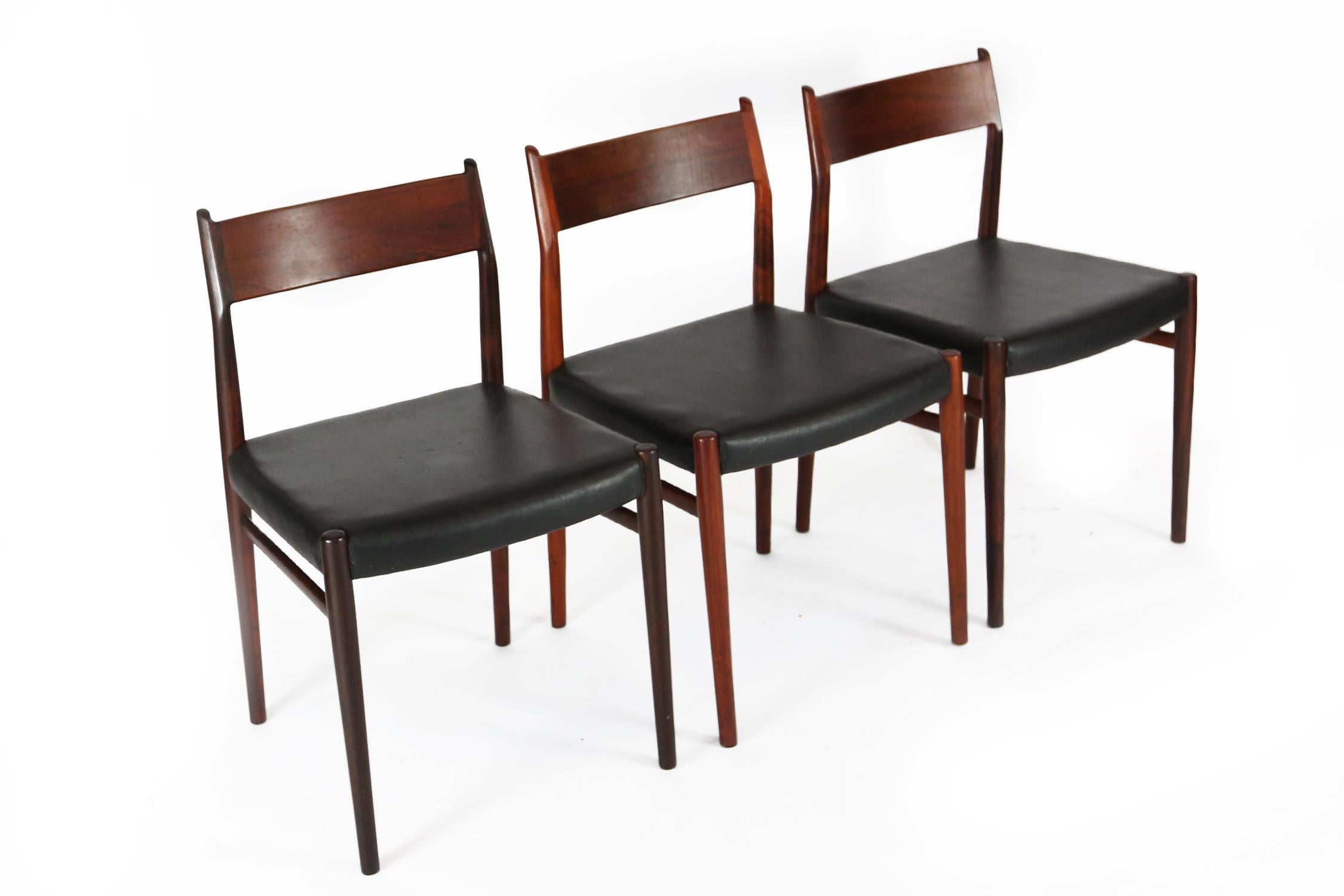 Danish  Arne Vodder Set of 8 Dining Chairs Model 418 Sibast Mobler, 1965 For Sale