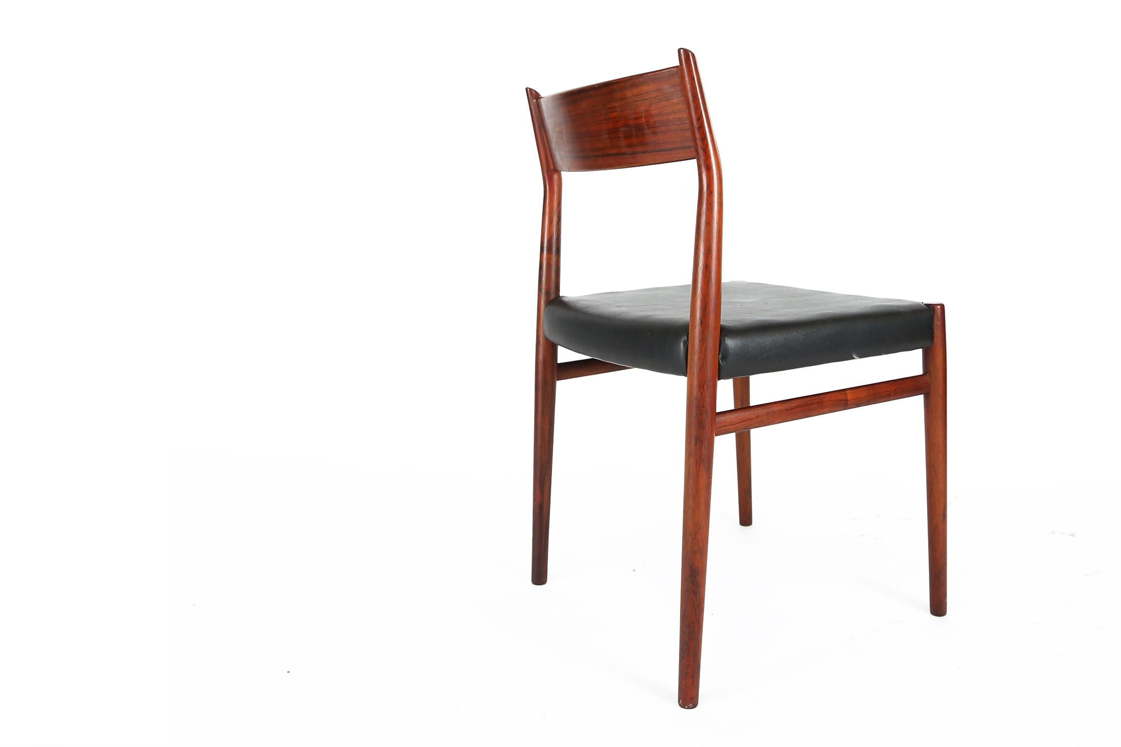  Arne Vodder Set of 8 Dining Chairs Model 418 Sibast Mobler, 1965 For Sale 1