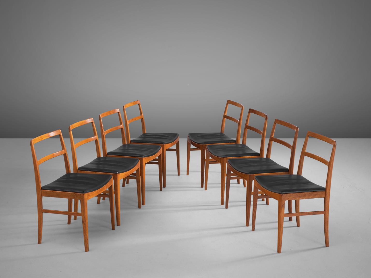 Danish Arne Vodder Teak Dining Chairs for Sibast