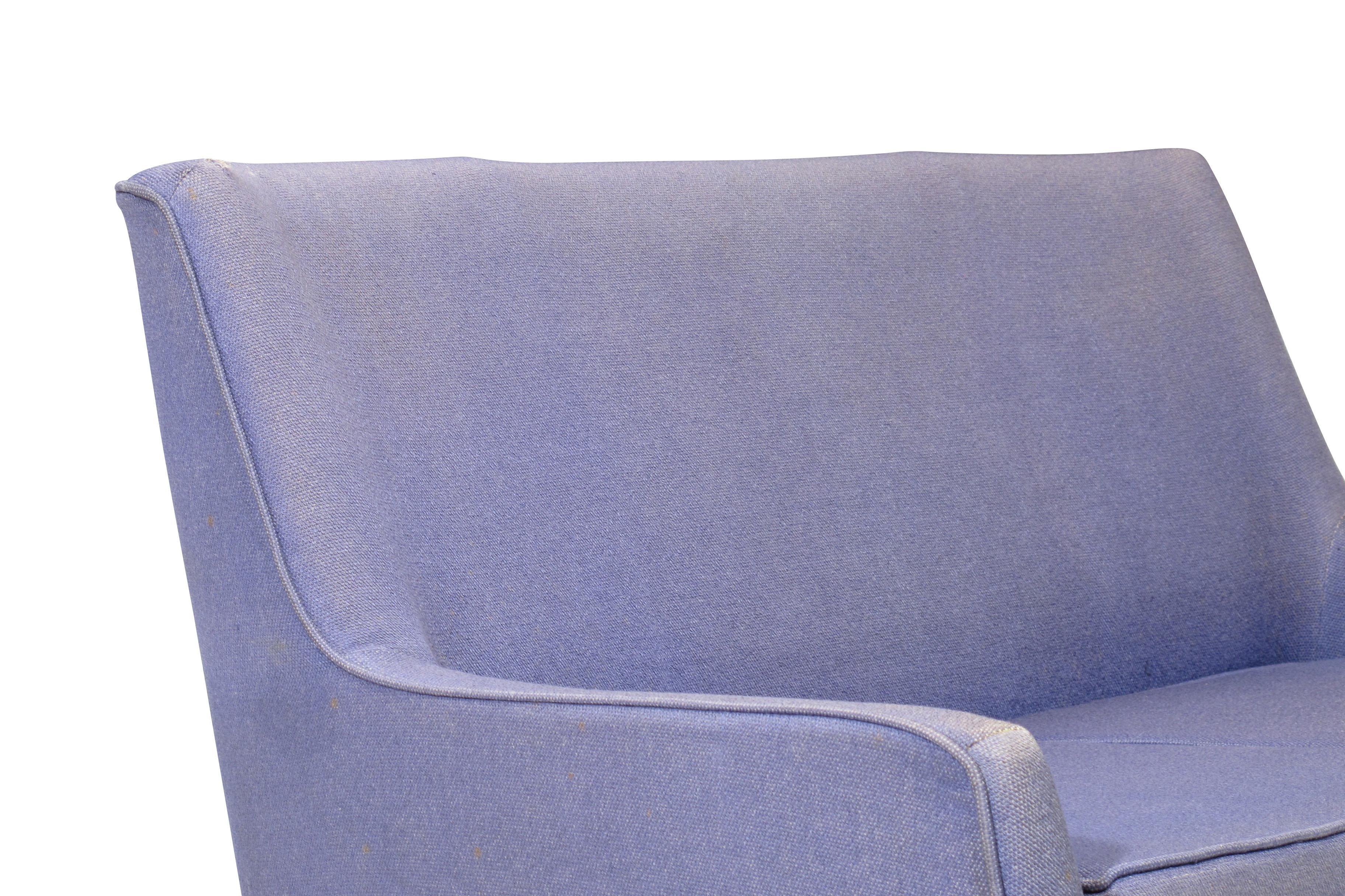 Fabric Mid-century Settee for COM Reupholstery