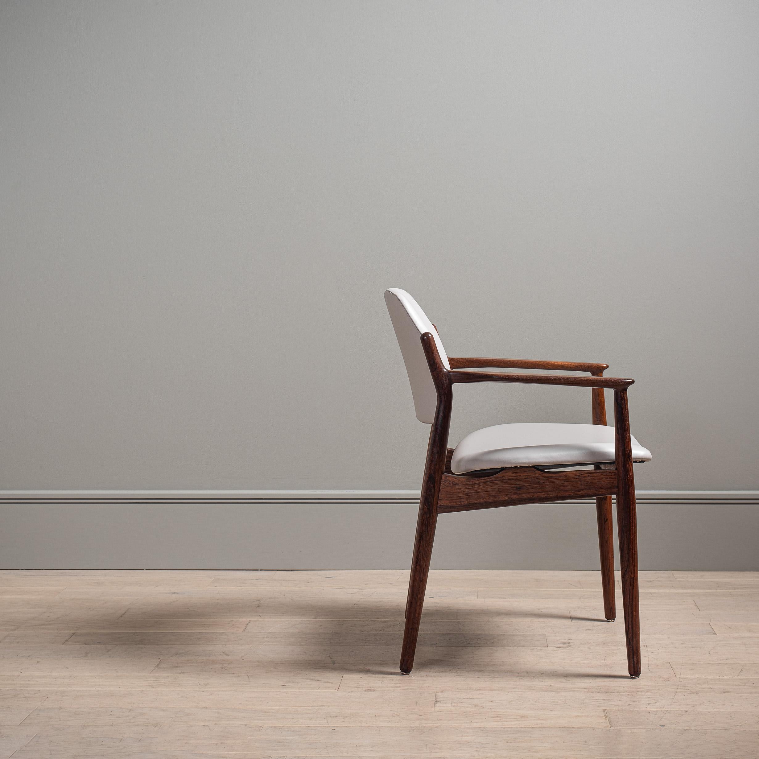 Scandinavian Modern Arne Vodder Leather Chair, Sibast, Danish 1960 For Sale