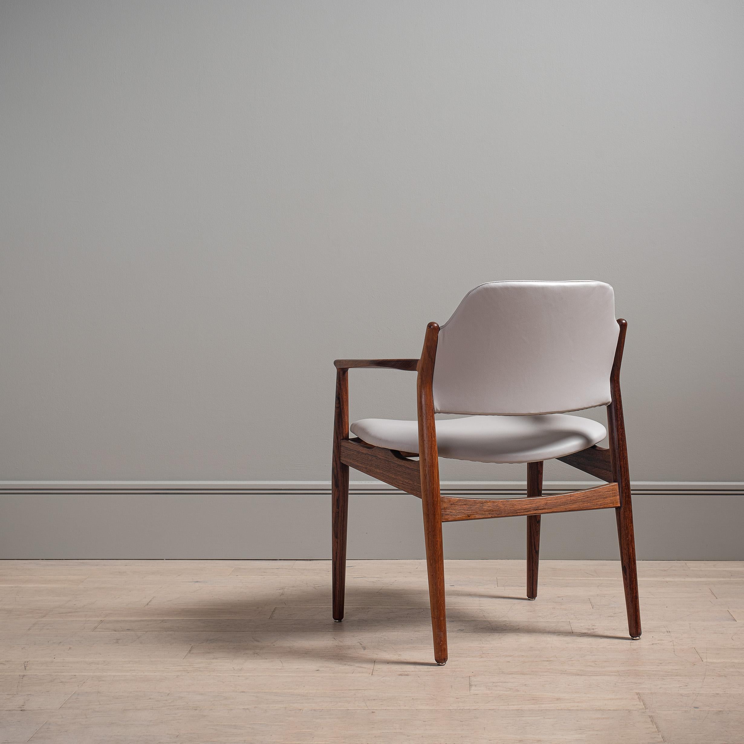 Arne Vodder Leather Chair, Sibast, Danish 1960 In Good Condition For Sale In London, GB