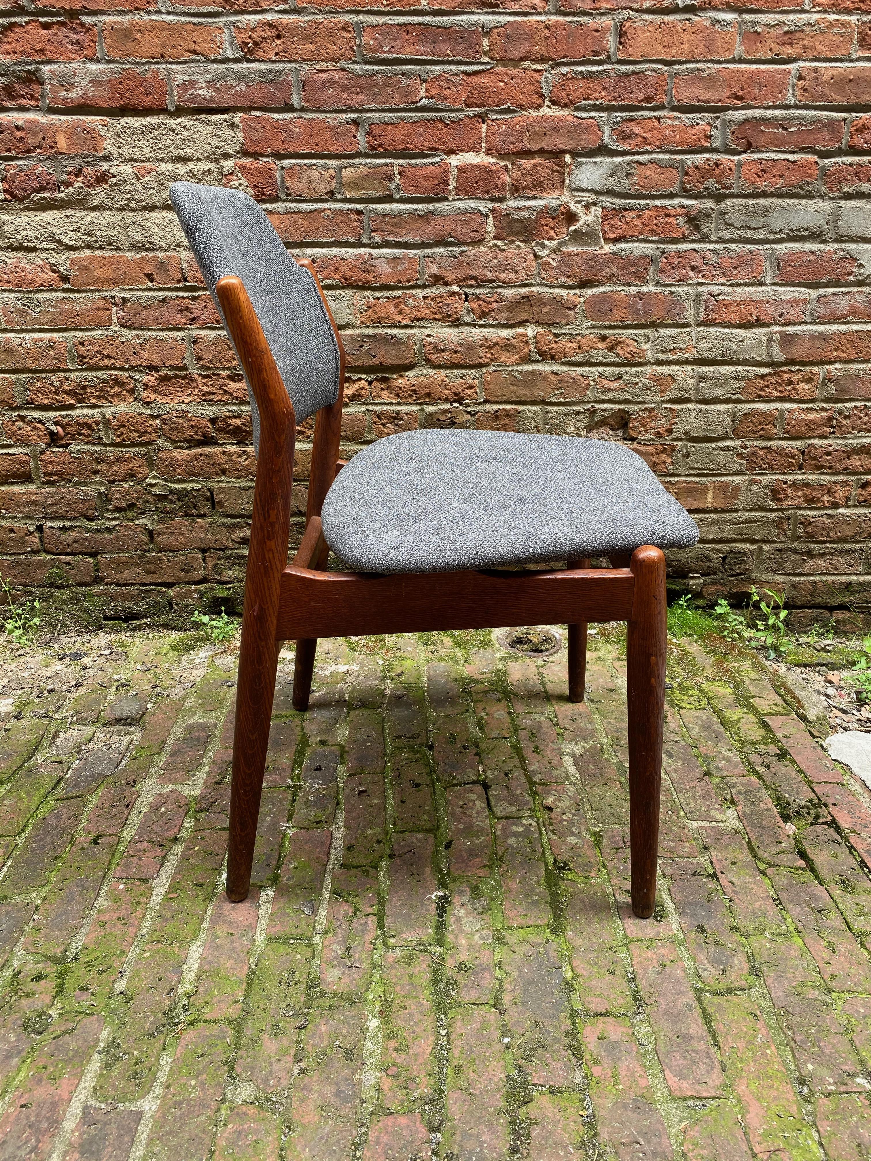Arne Vodder Sibast Møbler Model 62 Oak Side Chair In Good Condition In Garnerville, NY