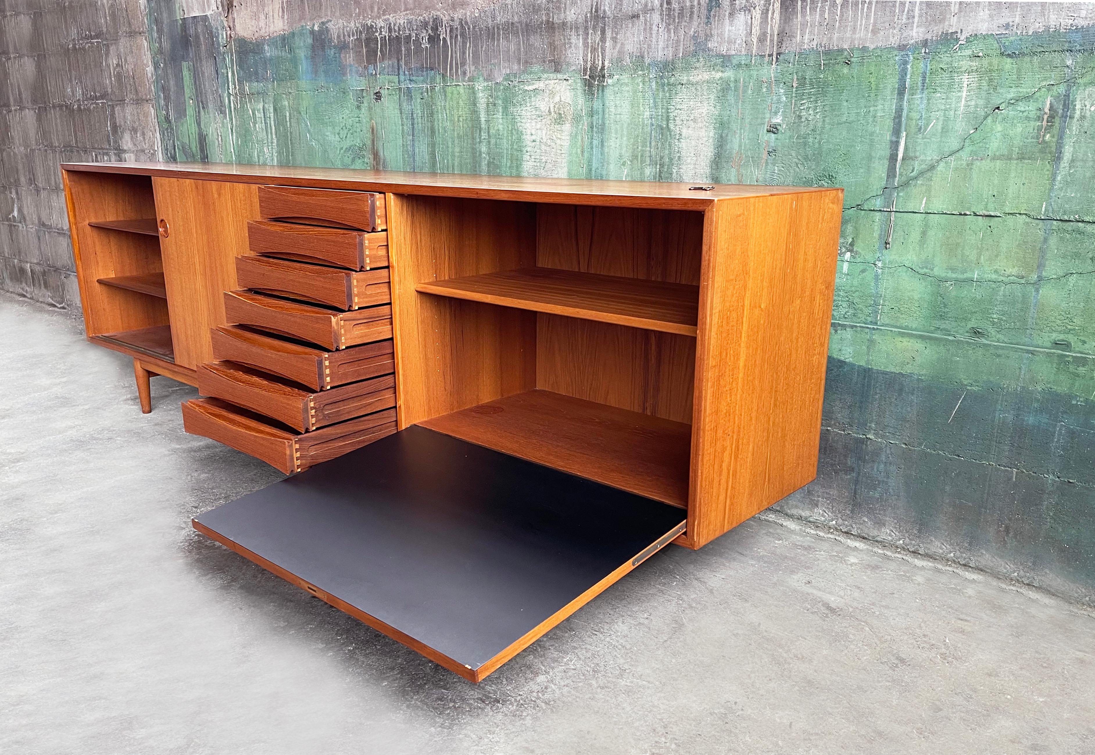 Danish Arne Vodder Sideboard Credenza Model 29a, Produced by Sibast, 1950s Denmark For Sale