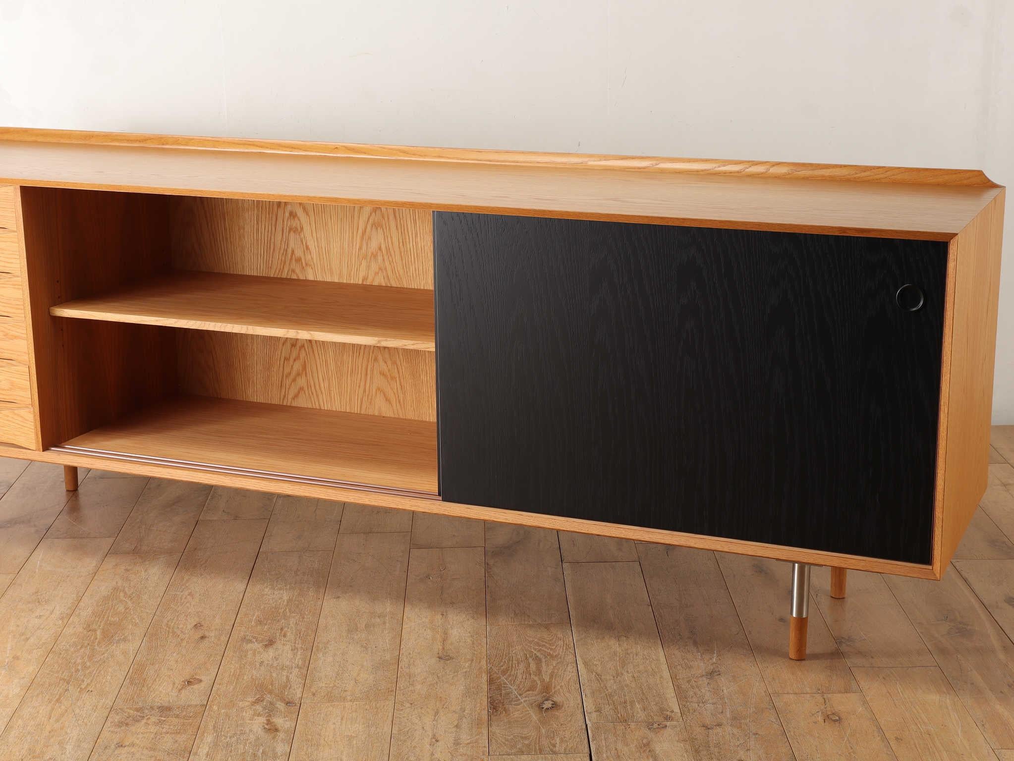 Credenza Arne Vodder in Oak con ante reversibili in vendita 6