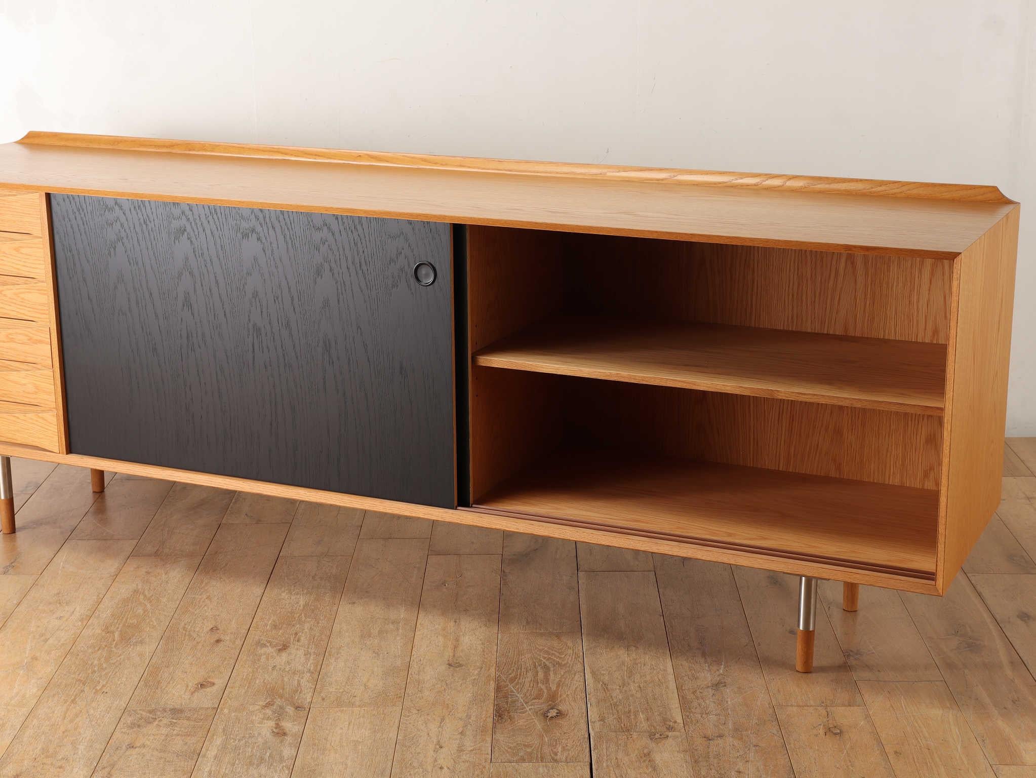 Credenza Arne Vodder in Oak con ante reversibili in vendita 8
