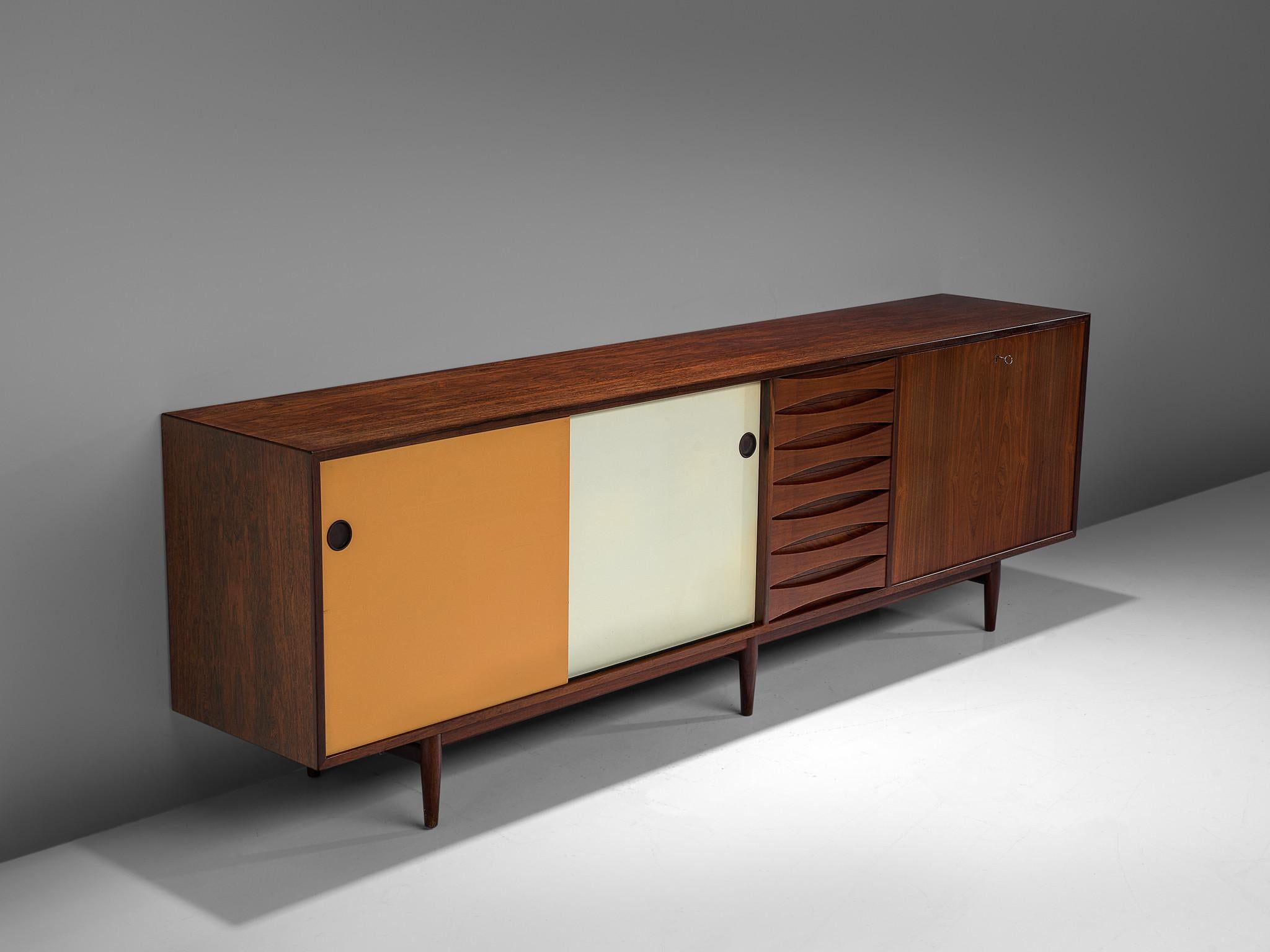 Scandinavian Modern Arne Vodder Sideboard Model 29A in Rosewood with Reversible Doors