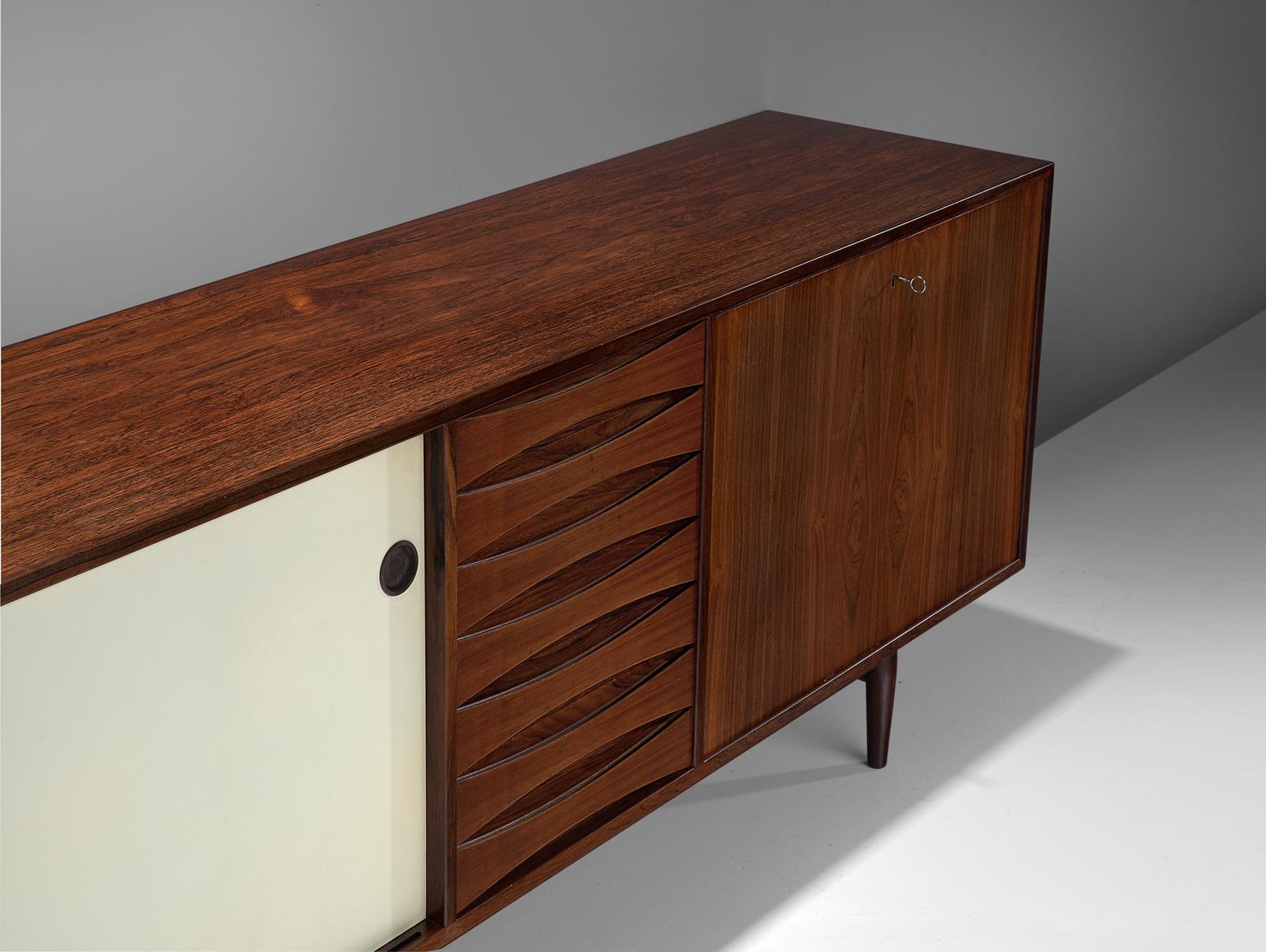 Arne Vodder Sideboard Model 29A in Rosewood with Reversible Doors 1