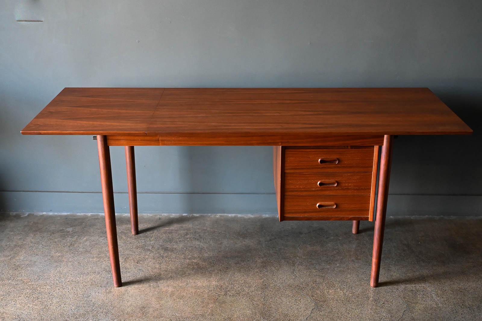 Danish Arne Vodder Sliding Drawer Desk with Drop Leaf, ca. 1965