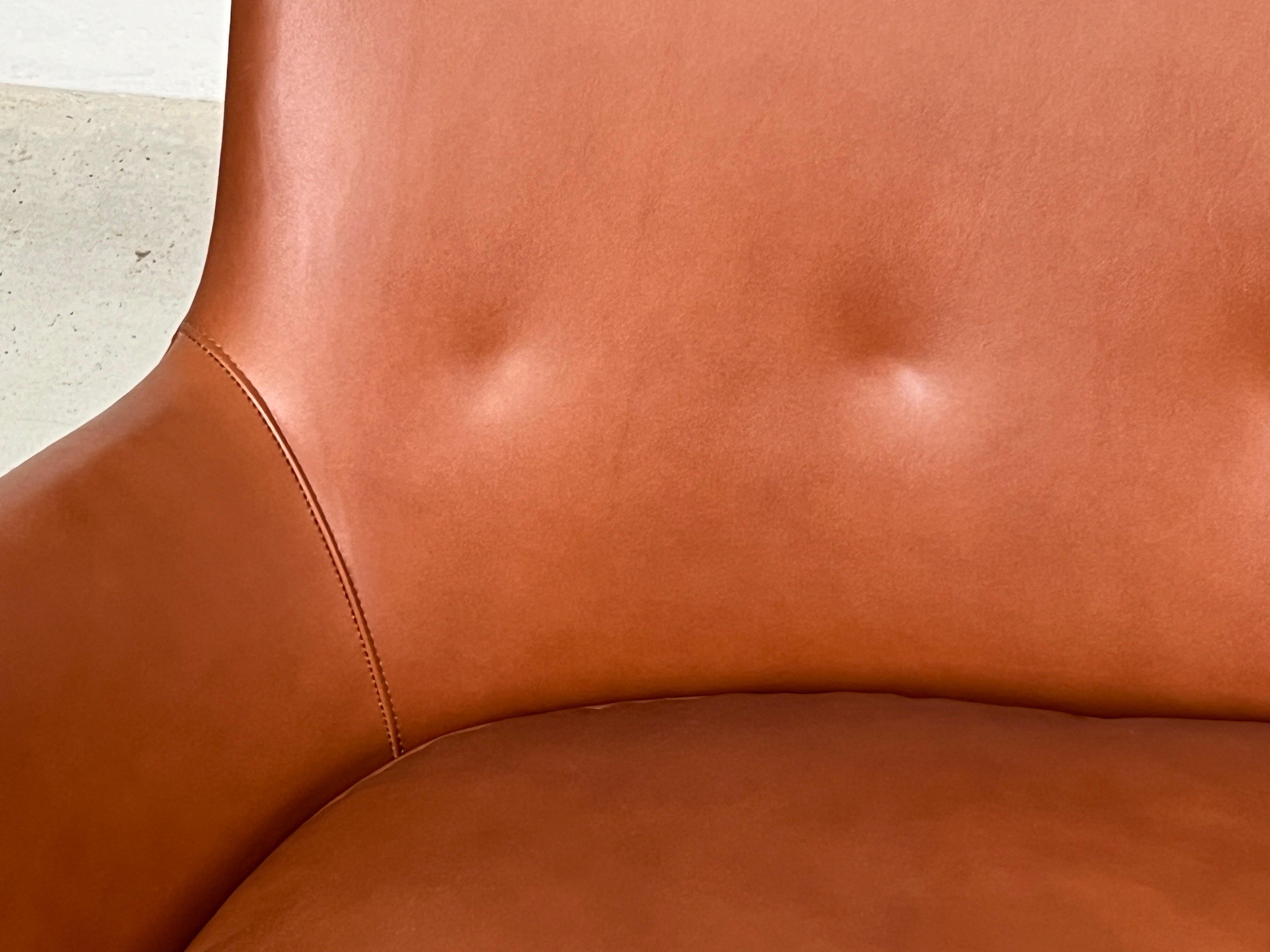 Leather Arne Vodder Sofa for Ivan Schlechter For Sale